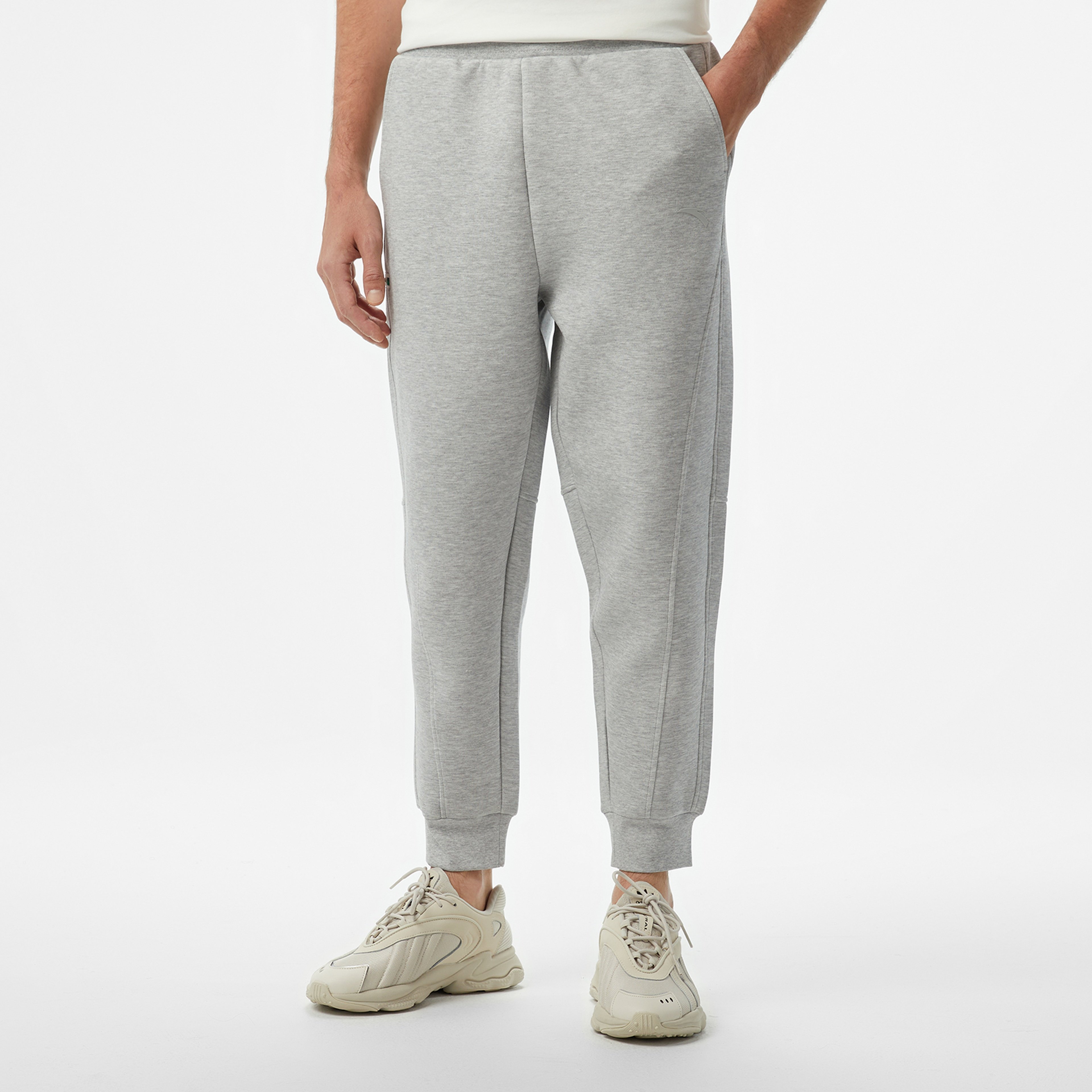 Anta Iconic Knit Erkek Gri Eşofman Altı