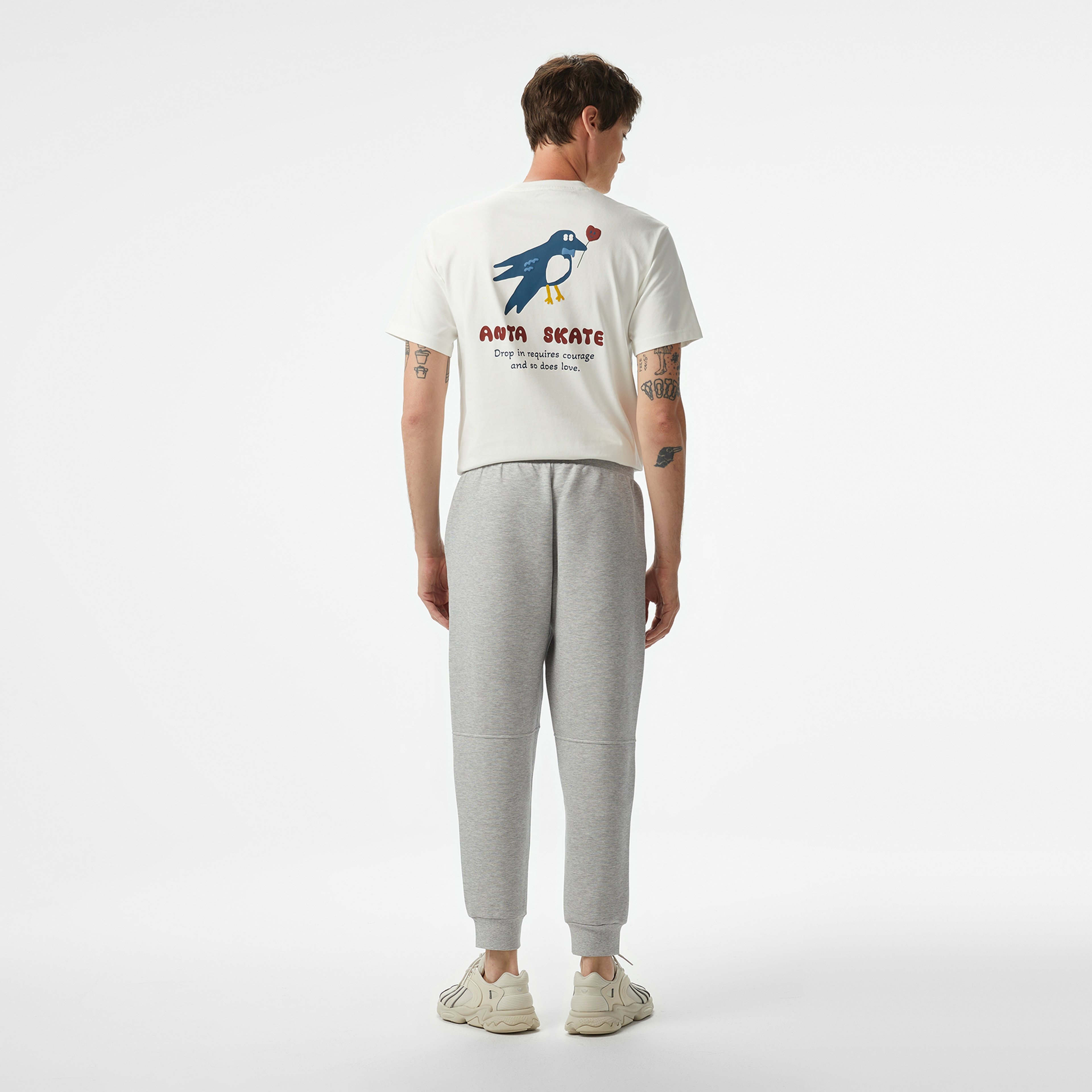 Anta Iconic Knit Erkek Gri Eşofman Altı