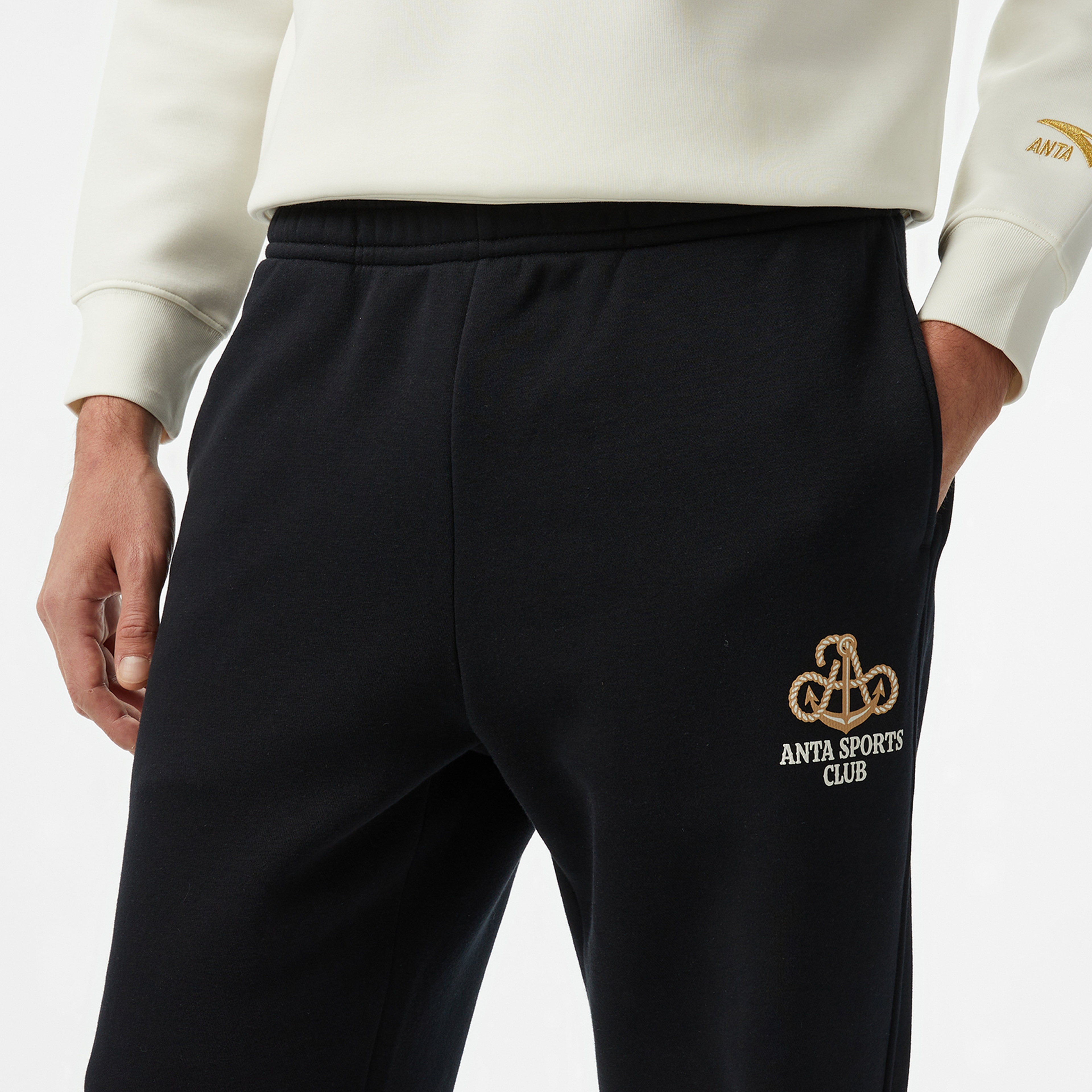 Anta Sports Club Erkek Siyah Eşofman Altı