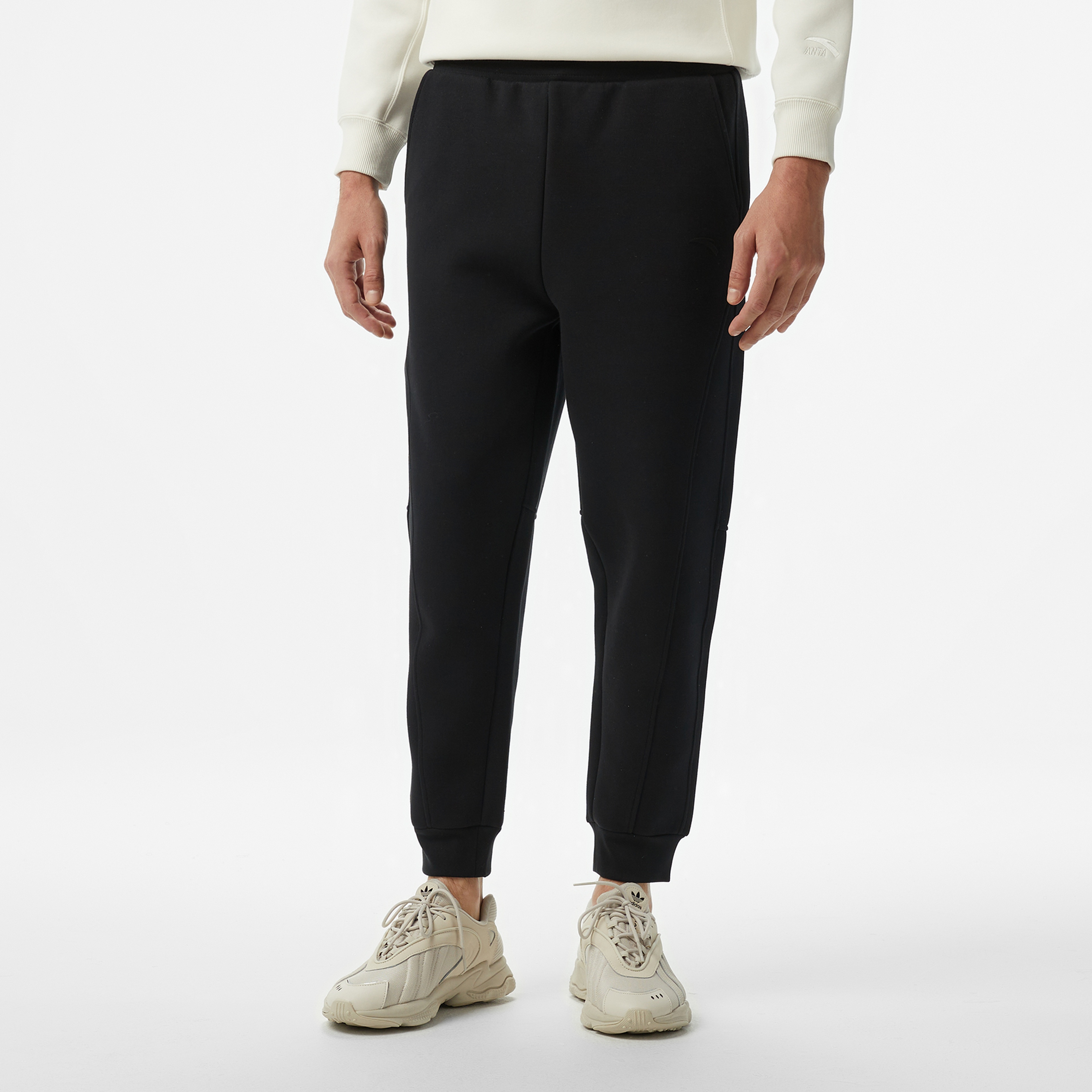 Anta Iconic Knit Erkek Siyah Eşofman Altı