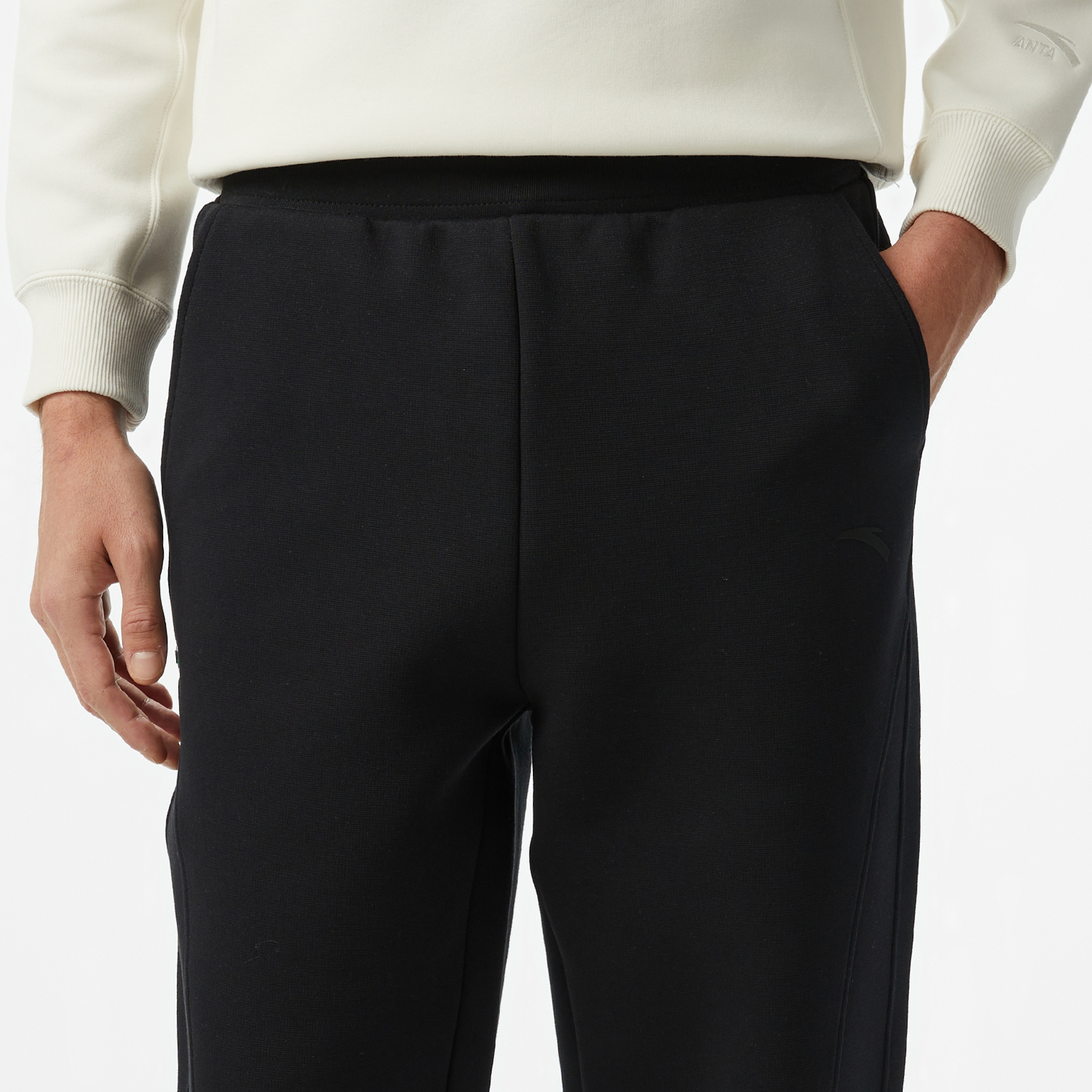 Anta Iconic Knit Erkek Siyah Eşofman Altı