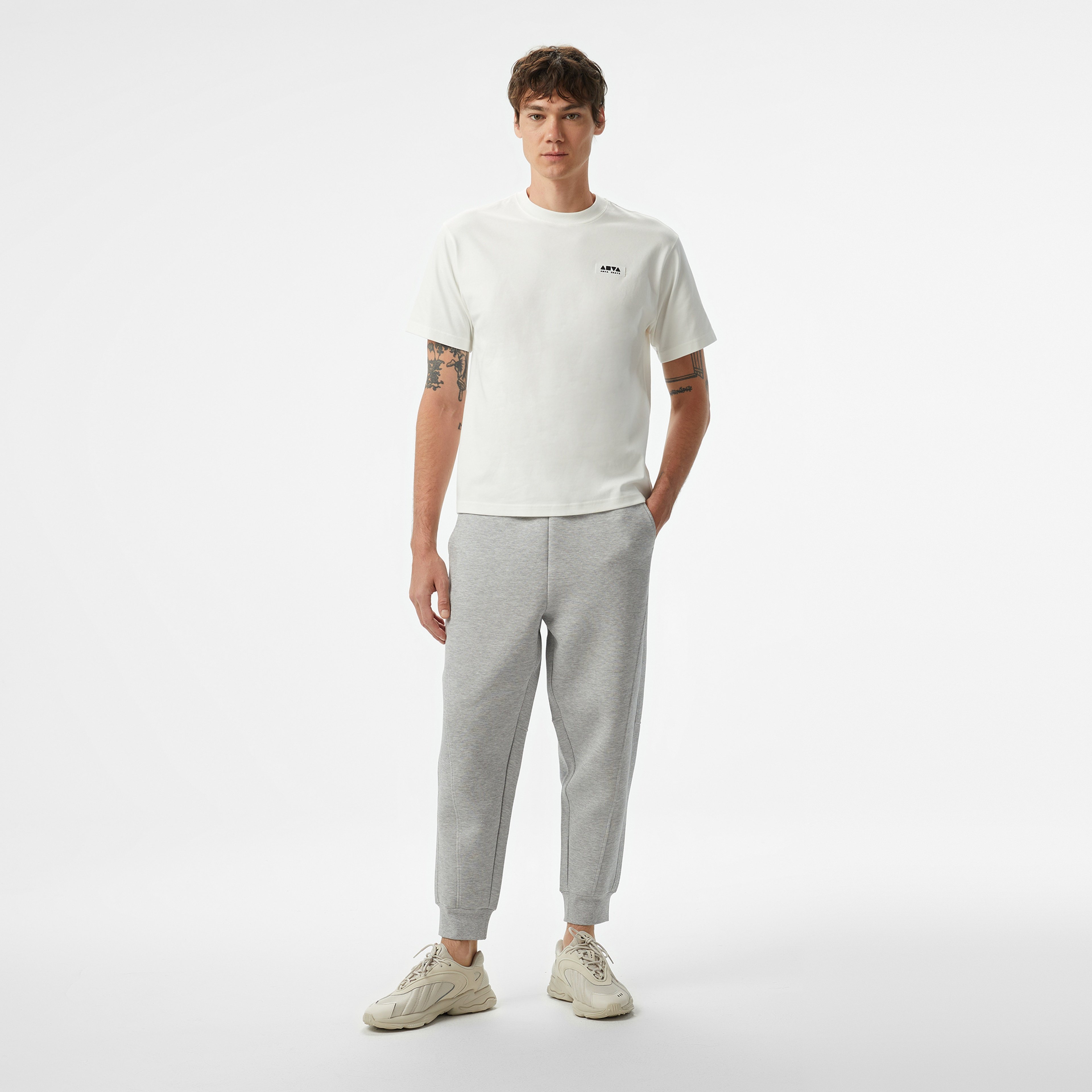 Anta Iconic Knit Erkek Gri Eşofman Altı