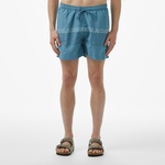 Erkek Regular Fit Baskılı Mavi Mayo