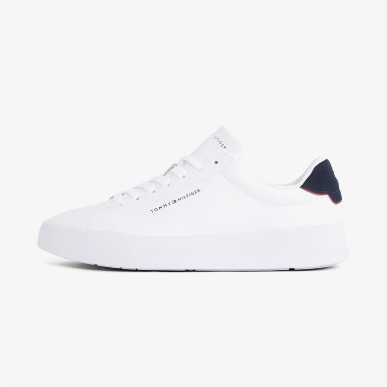 Tommy Hilfiger Court Leather Erkek Beyaz Spor Ayakkabı