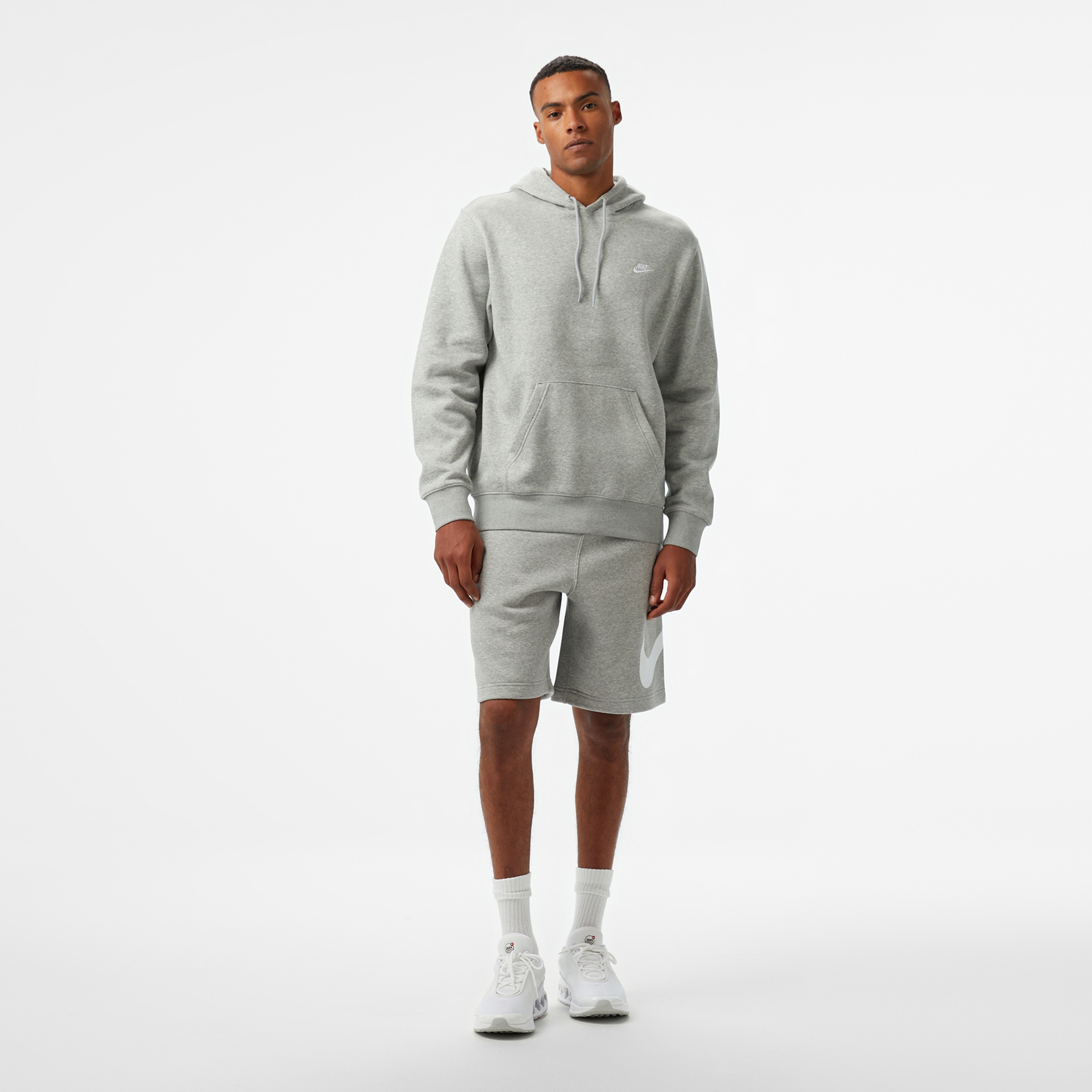 Nike Club Pullover Fleece Erkek Gri Sweatshirt