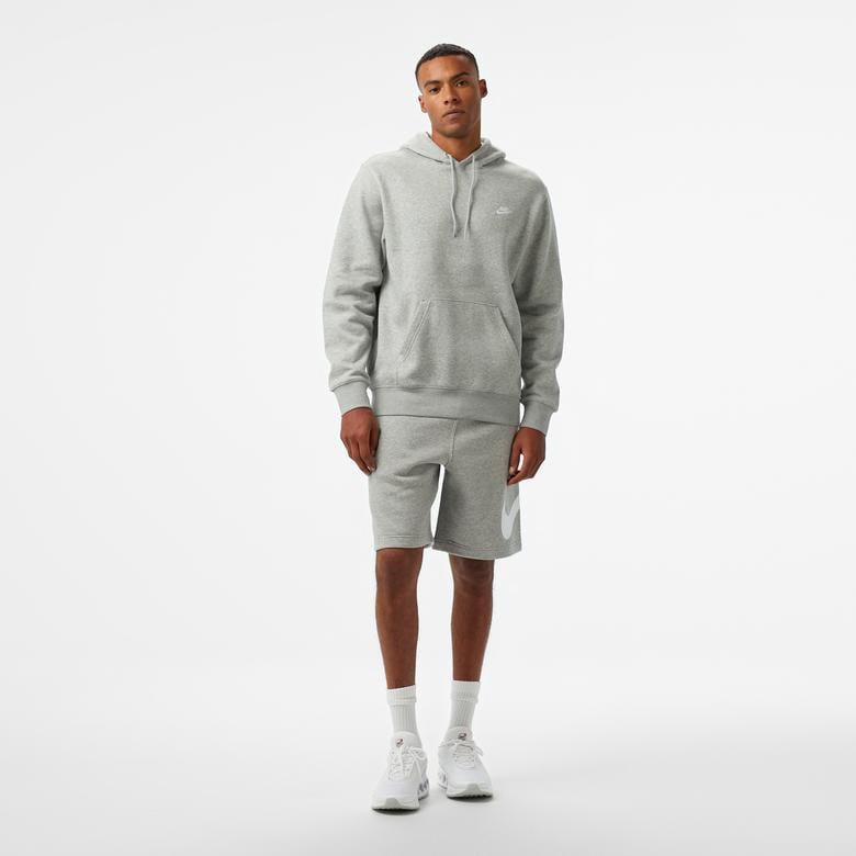 Nike Club Pullover Fleece Erkek Gri Sweatshirt