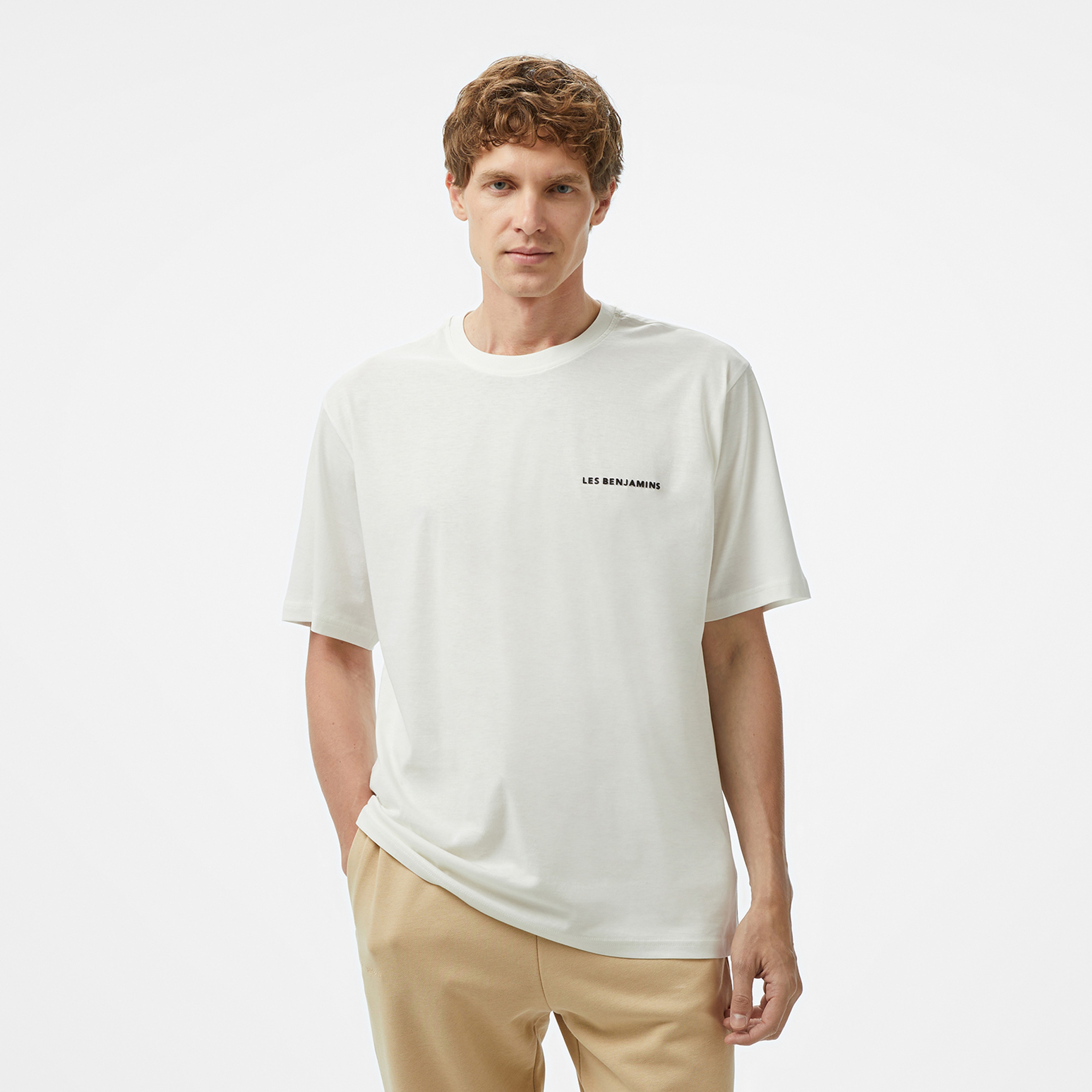 Les Benjamins Classic Erkek Beyaz T-Shirt