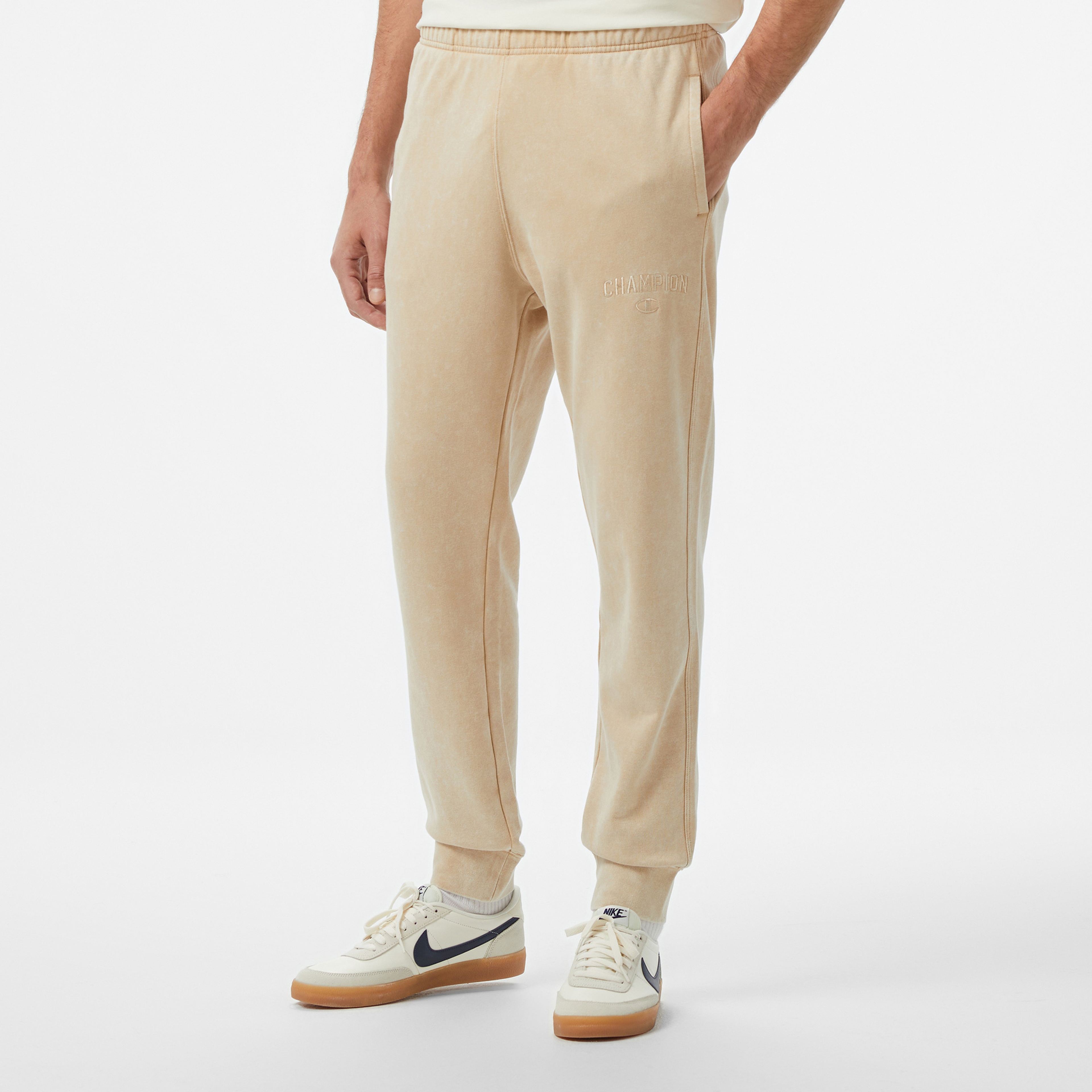 Champion Rib Cuff Erkek Bej Eşofman Altı