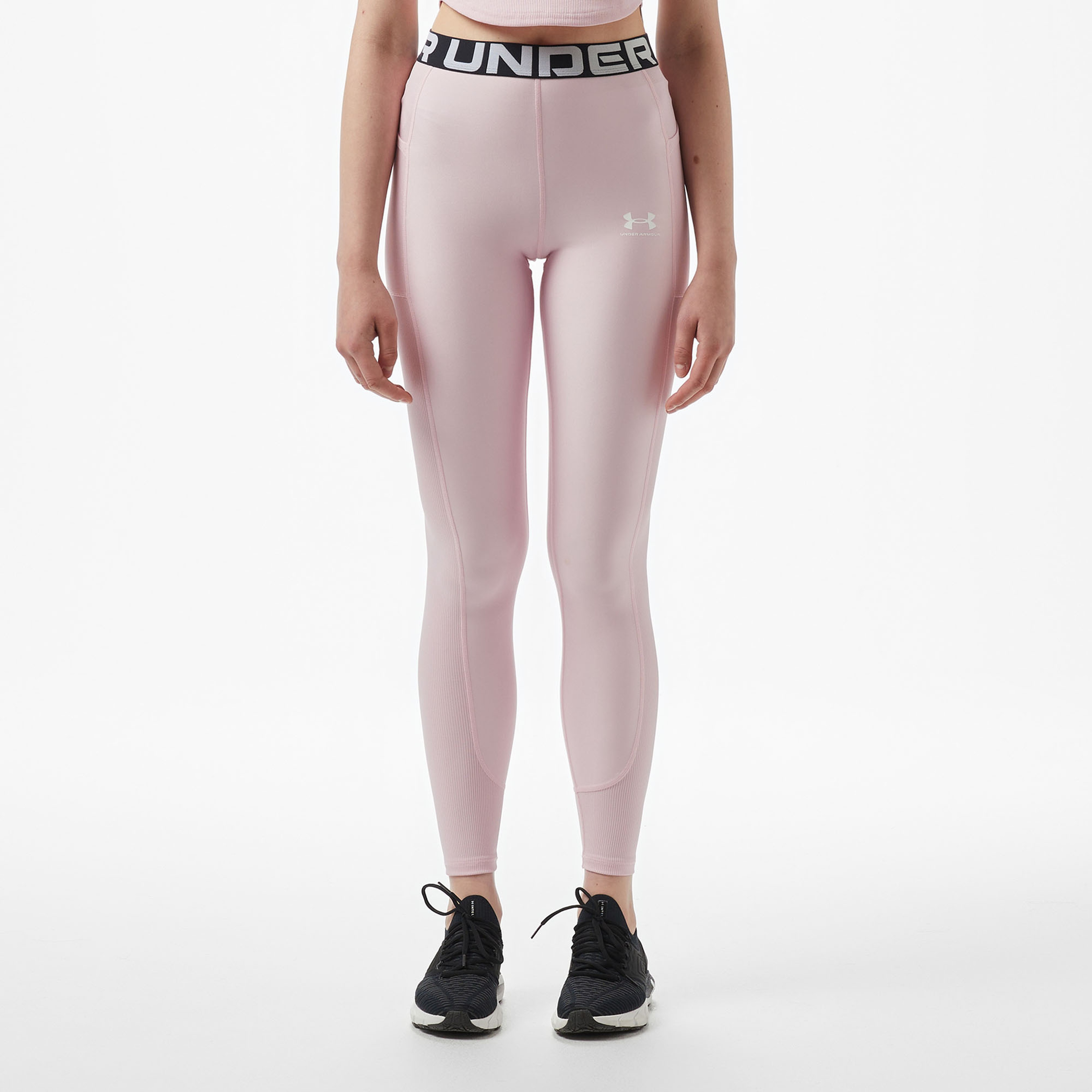 Under Armour Heatgear Rib Legging Kadın Pembe Antrenman Taytı