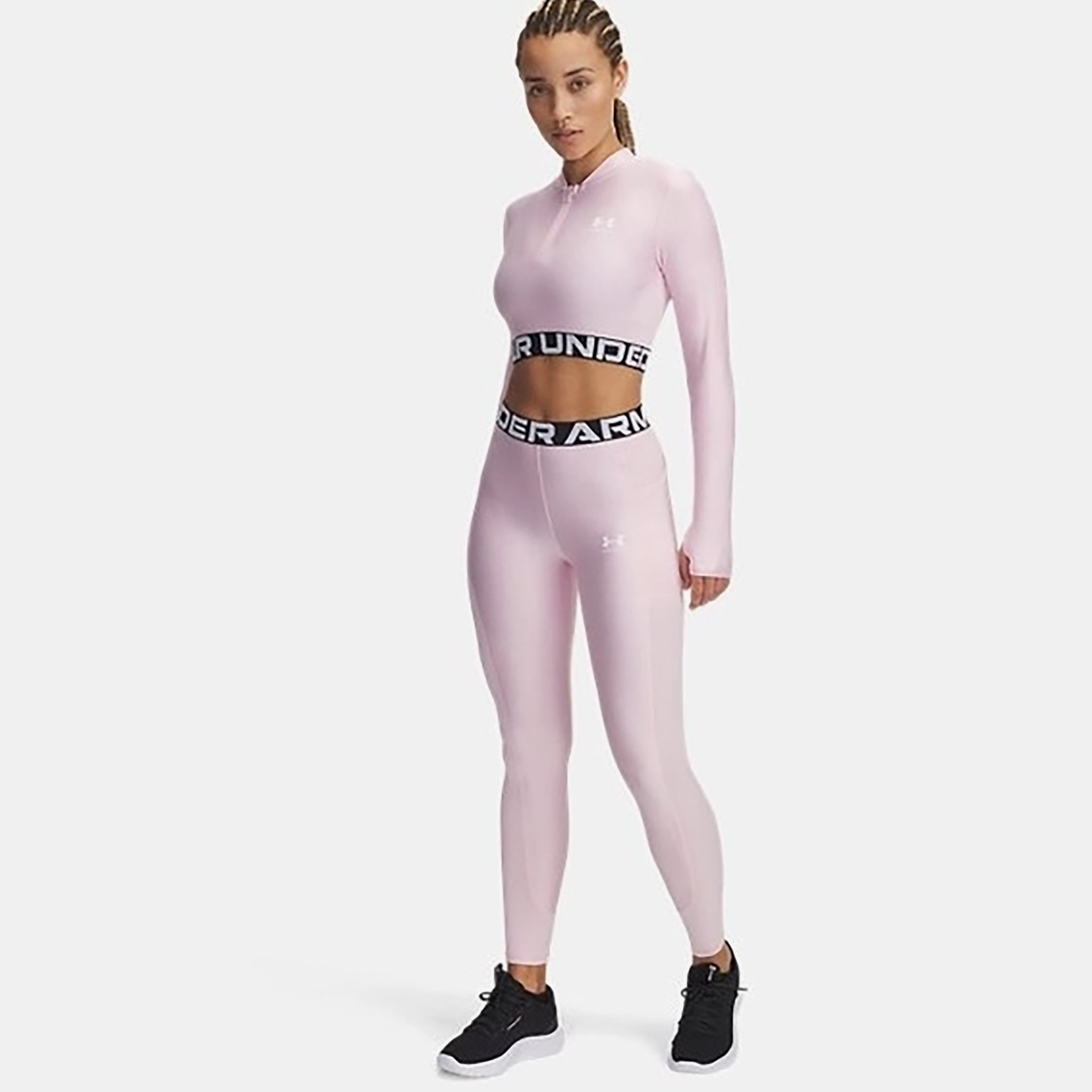 Under Armour Heatgear Rib Legging Kadın Pembe Antrenman Taytı