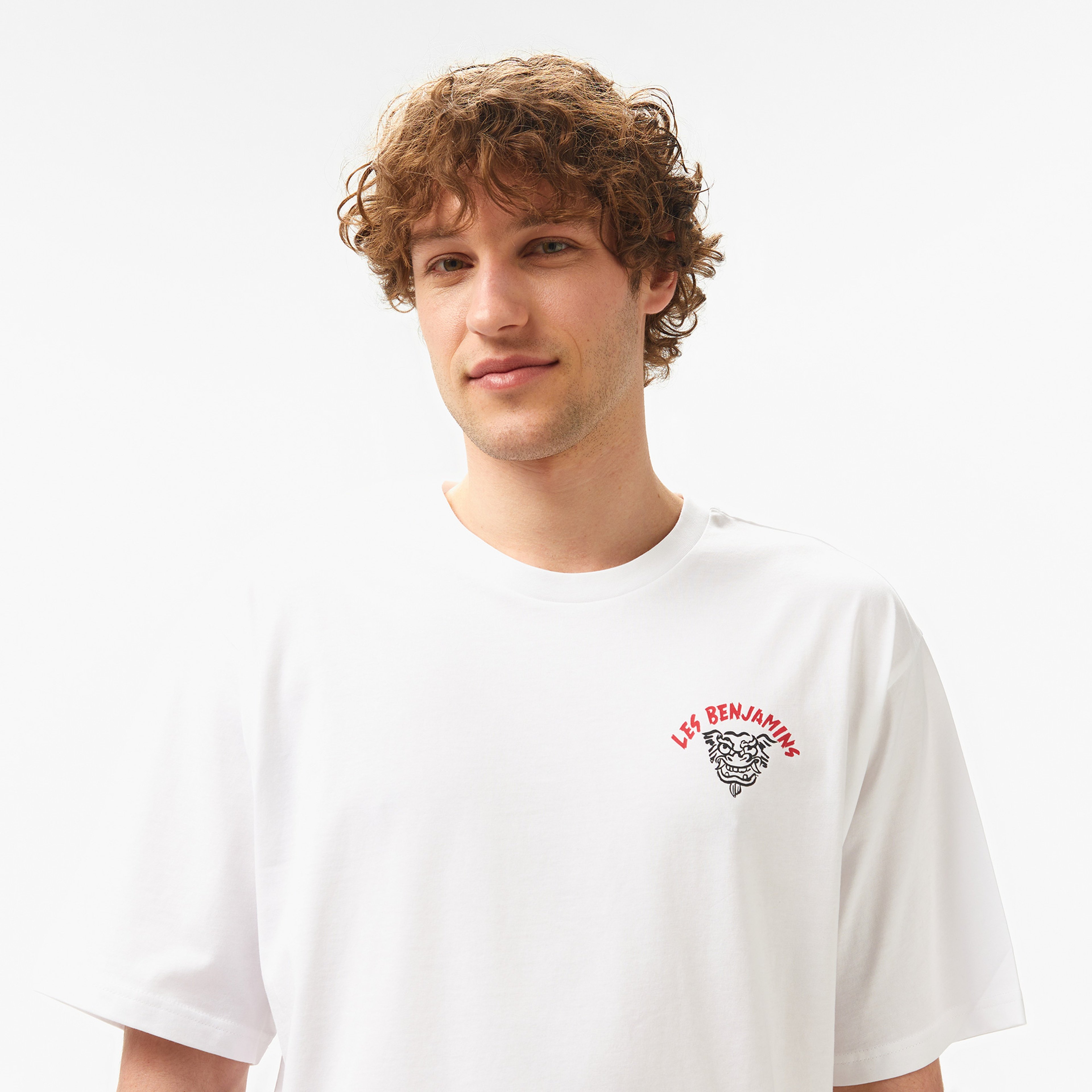 Les Benjamins Relaxed 031 Erkek Beyaz T-Shirt