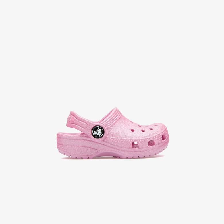Crocs Classic Glitter Clog Bebek Pembe Terlik
