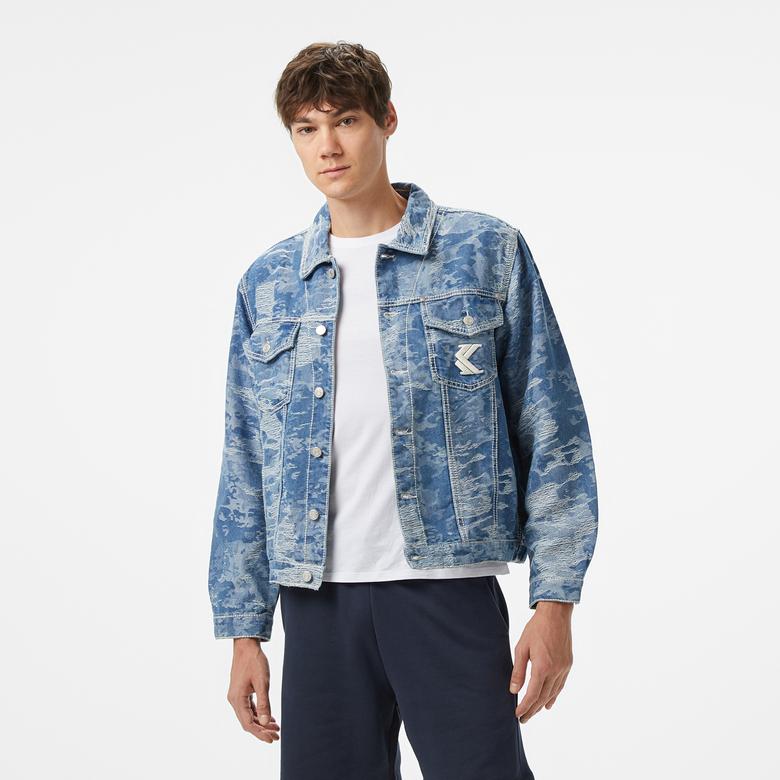 Karl Kani Distess Camo Erkek Mavi Ceket