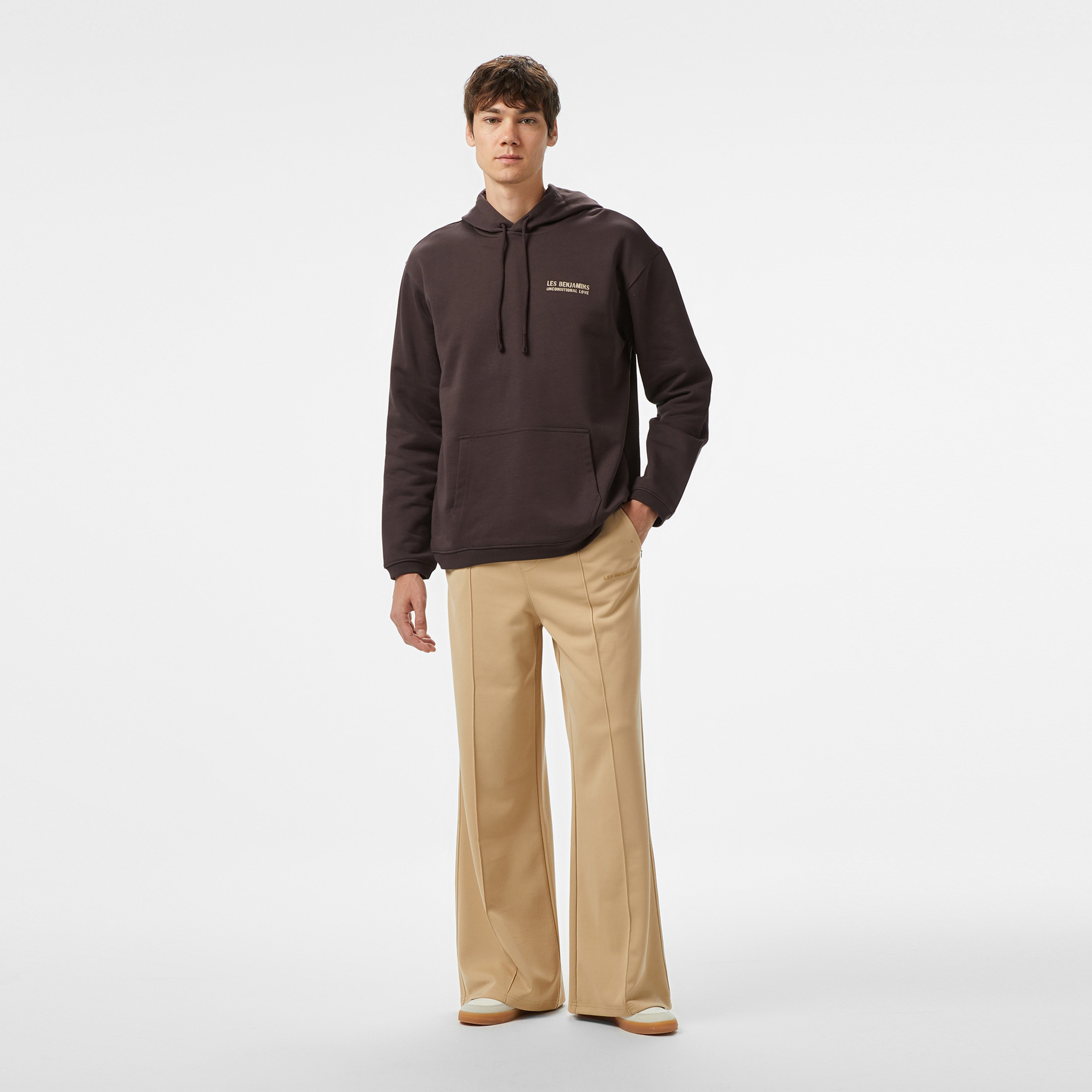 Les Benjamins Erkek Kahverengi Hoodie