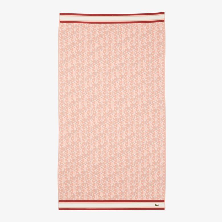 Unisex Monogram Pembe Plaj Havlusu