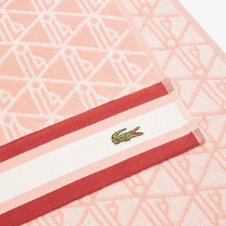 Unisex Monogram Pembe Plaj Havlusu