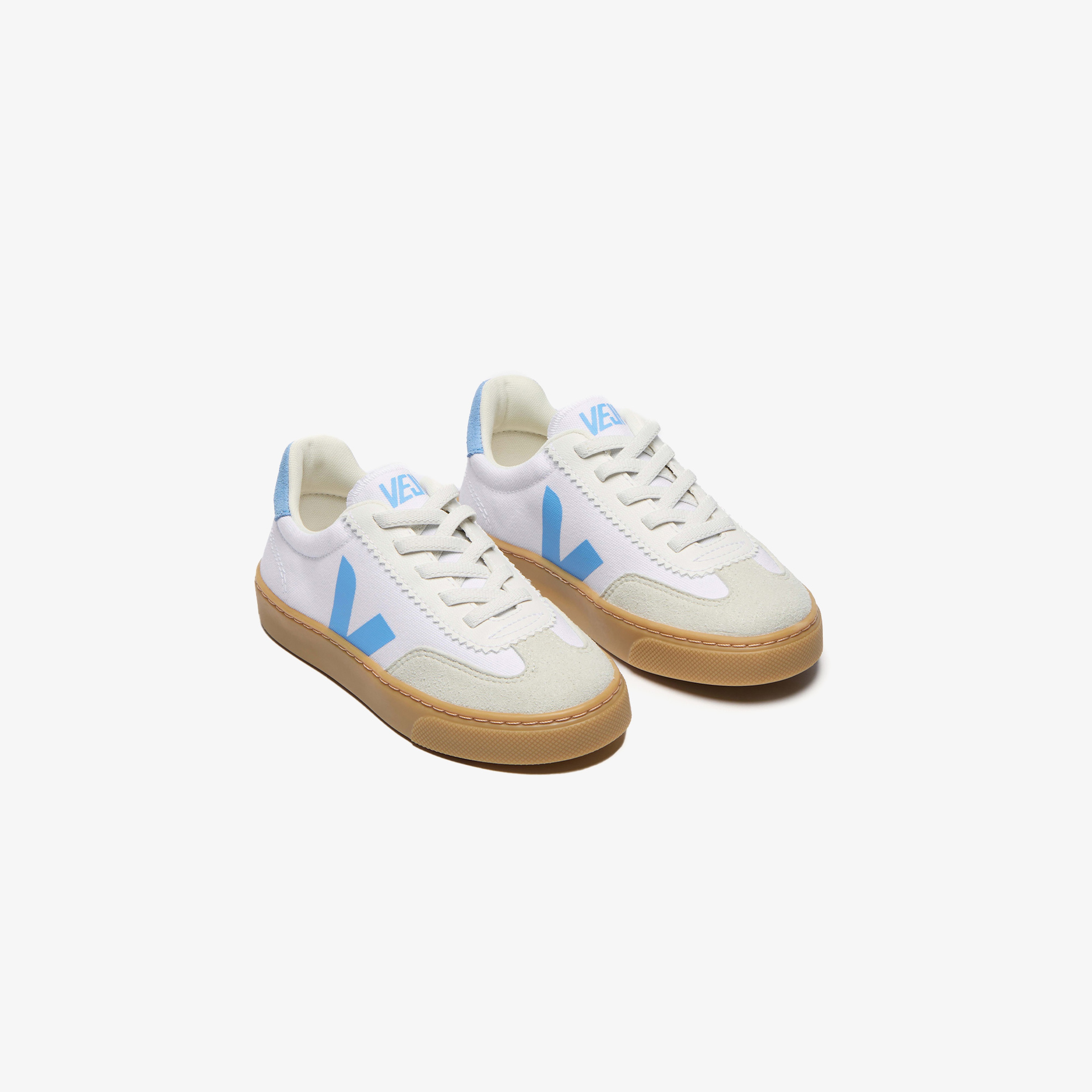 Veja Volley Elastic Laces Canvas Çocuk Beyaz/Mavi Sneaker