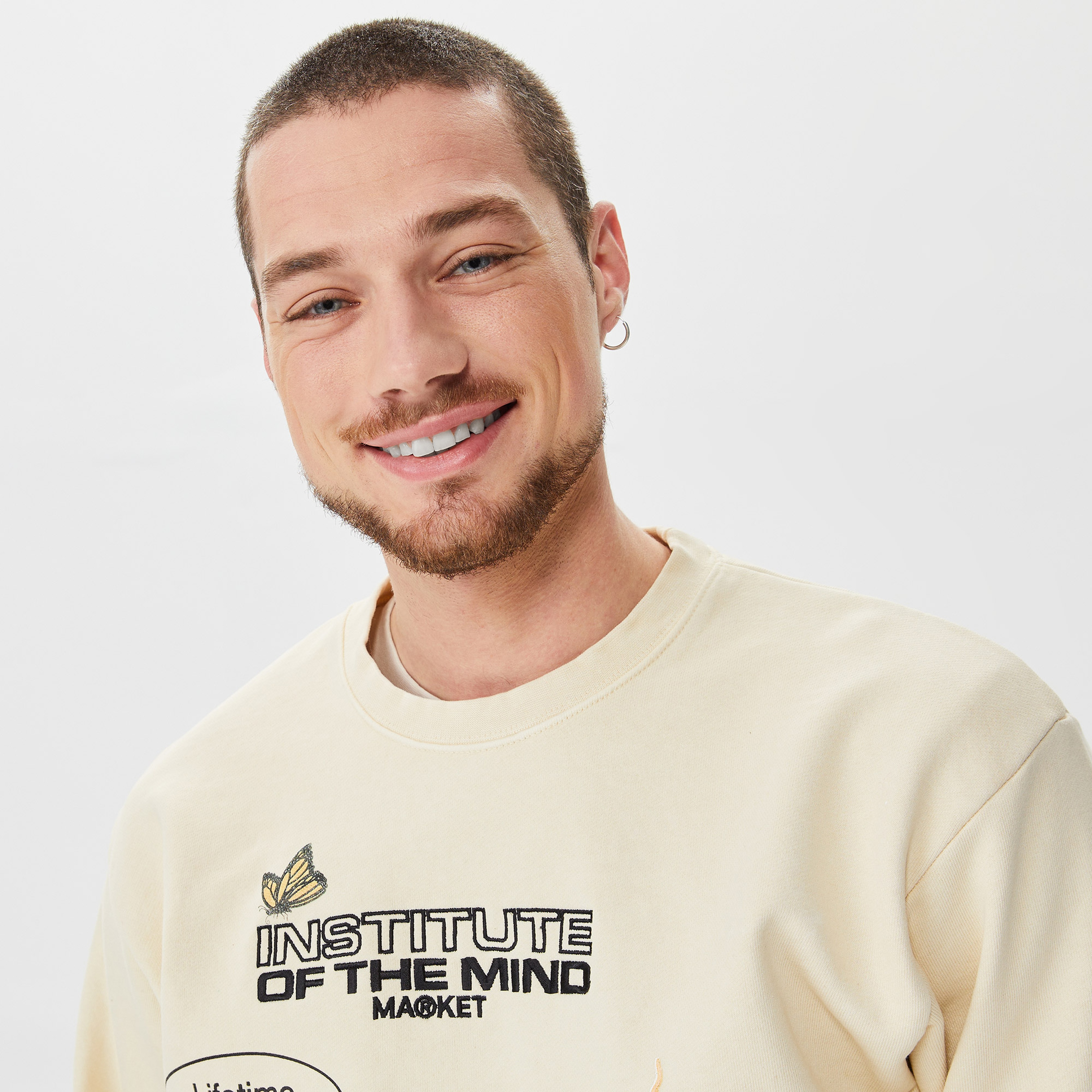 Market Institute Of The Mind Crewneck Erkek Bej Sweatshirt