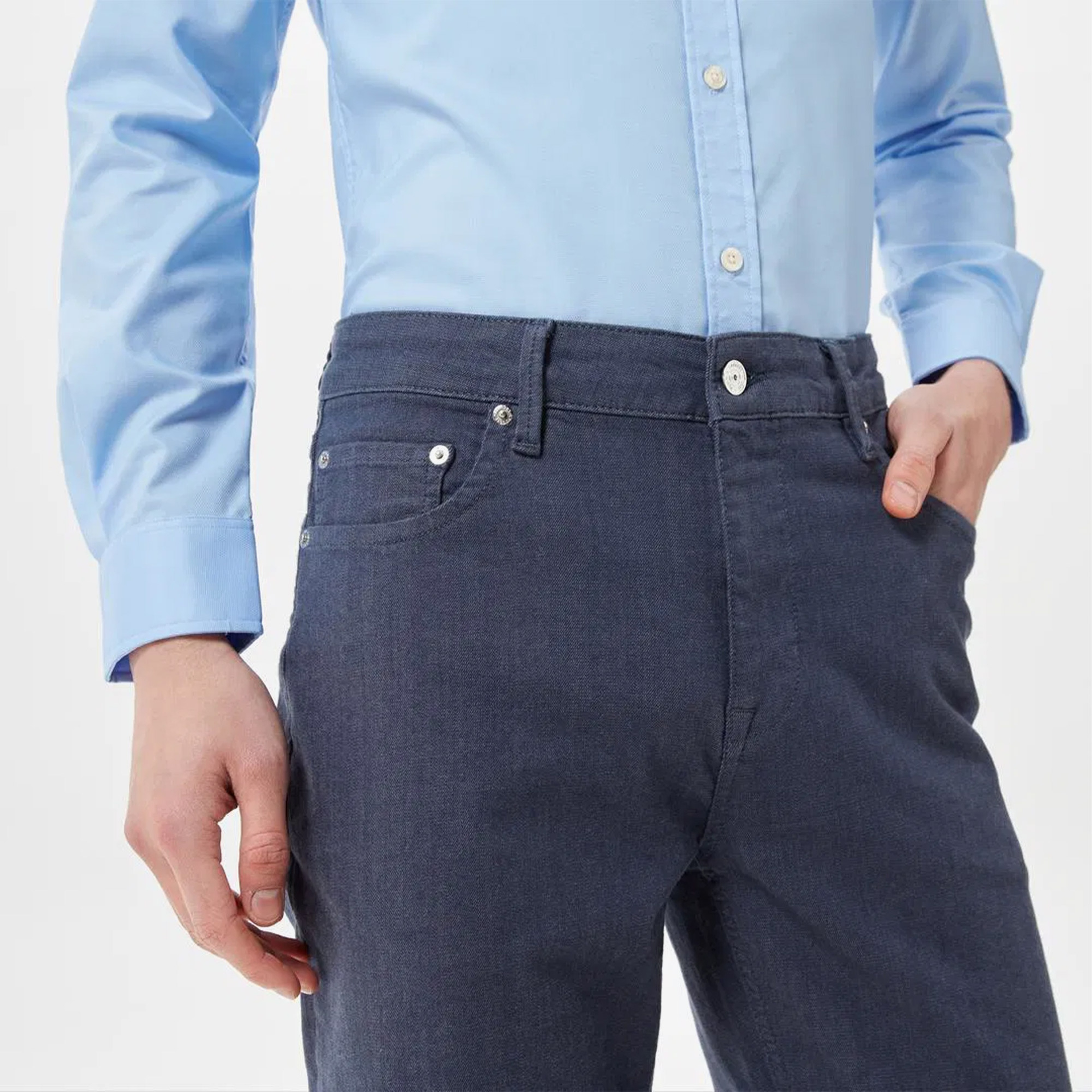 Erkek Slim Fit Gri Pantolon