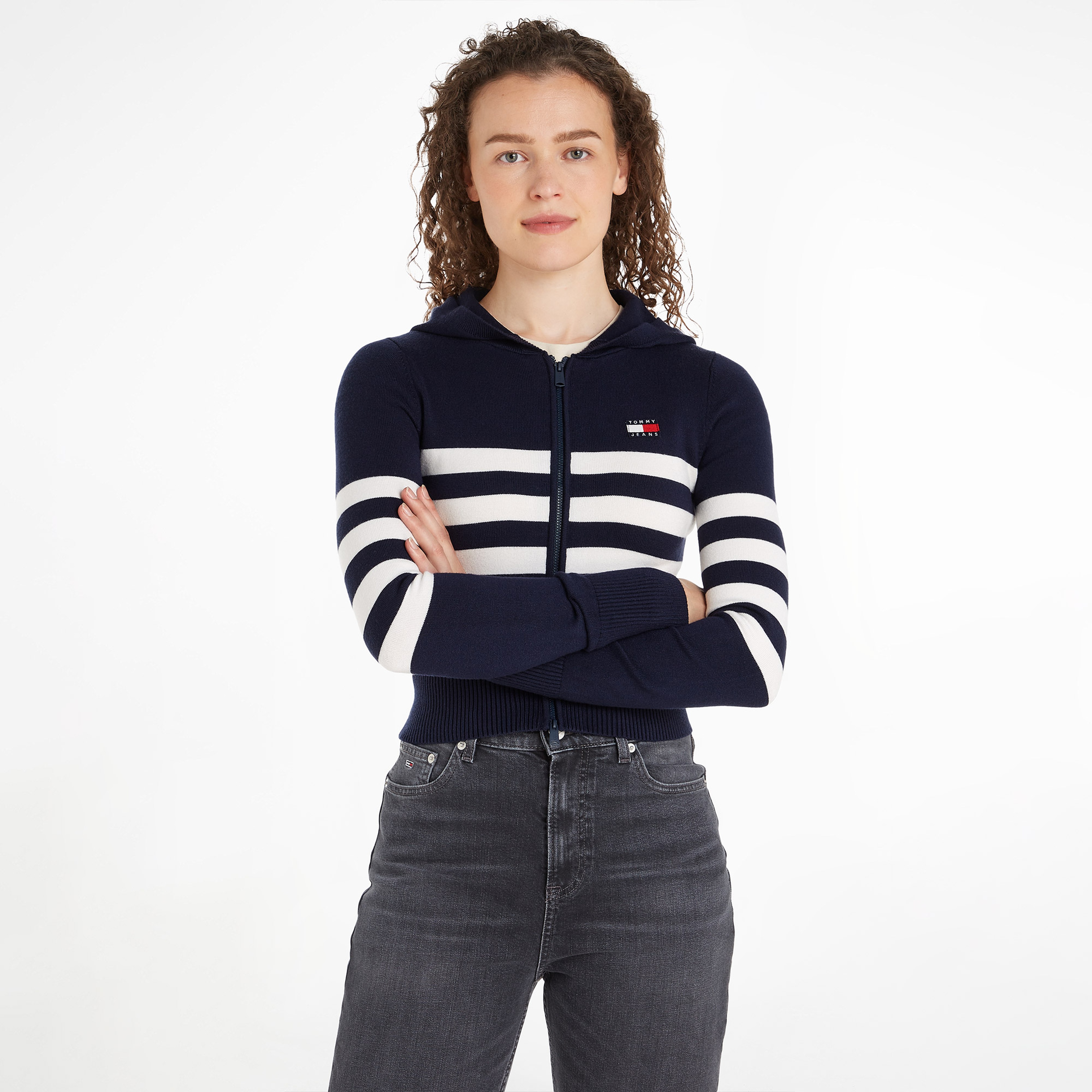 Tommy Jeans Kadın Mavi Triko