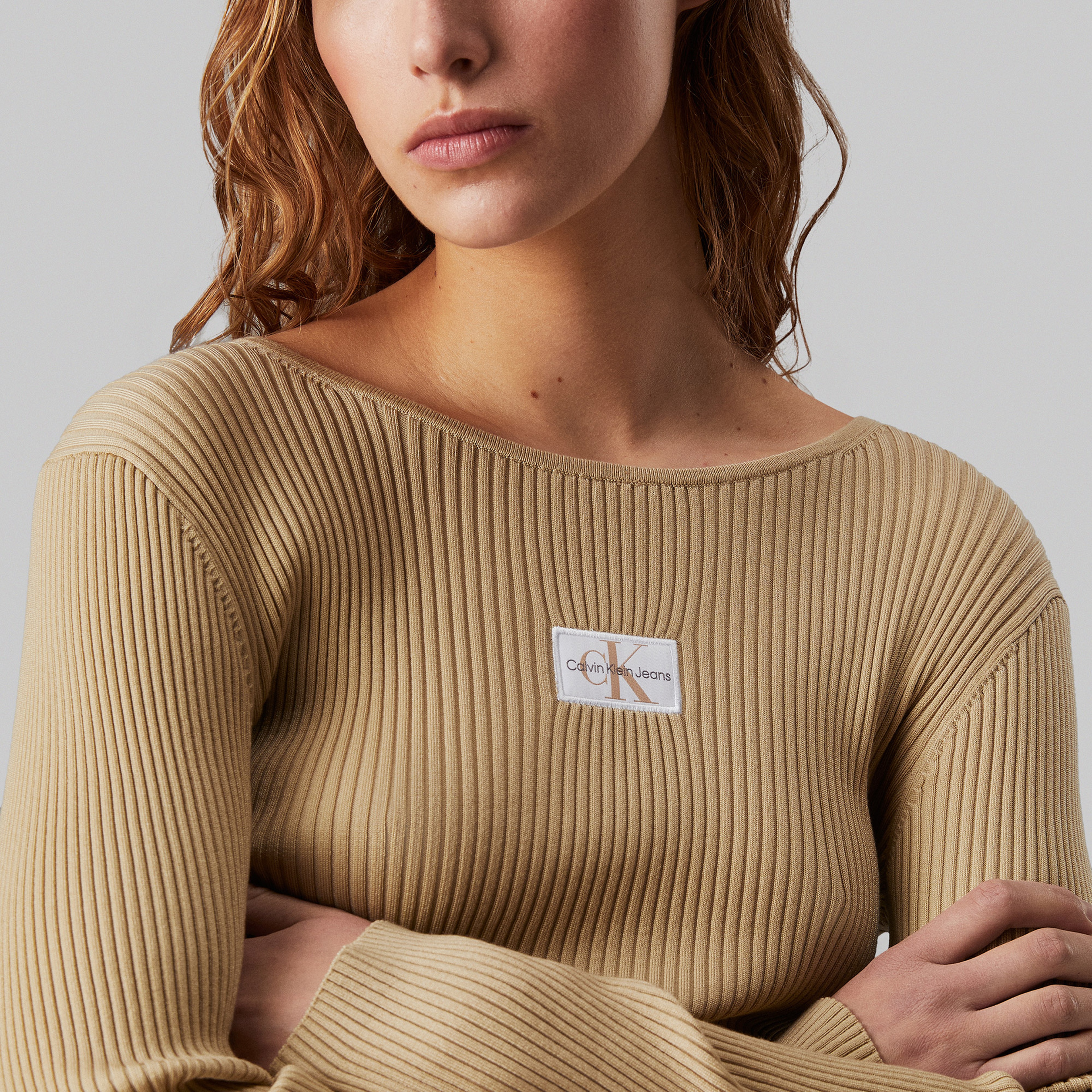 Calvin Klein Jeans Kadın Haki Triko