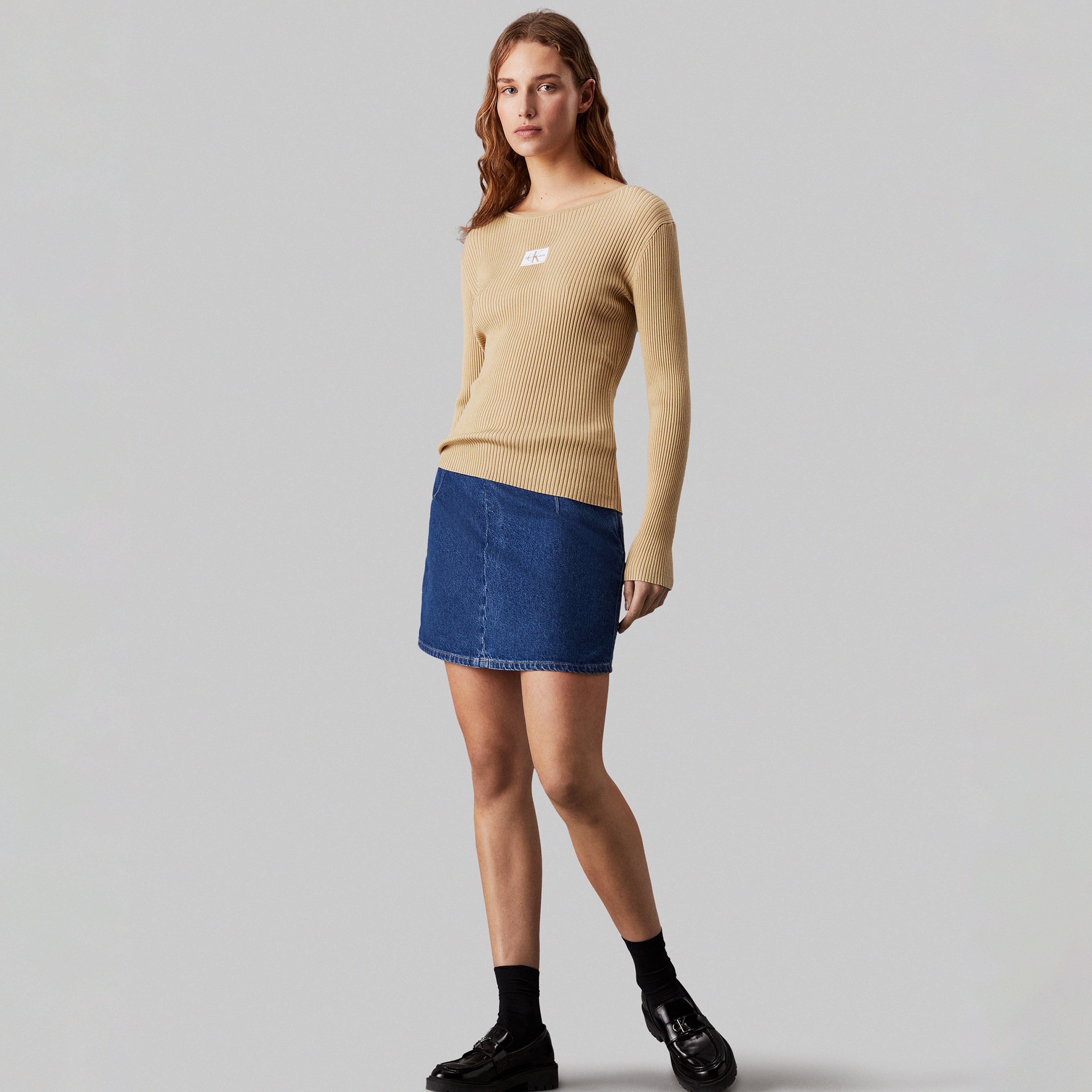 Calvin Klein Jeans Kadın Haki Triko