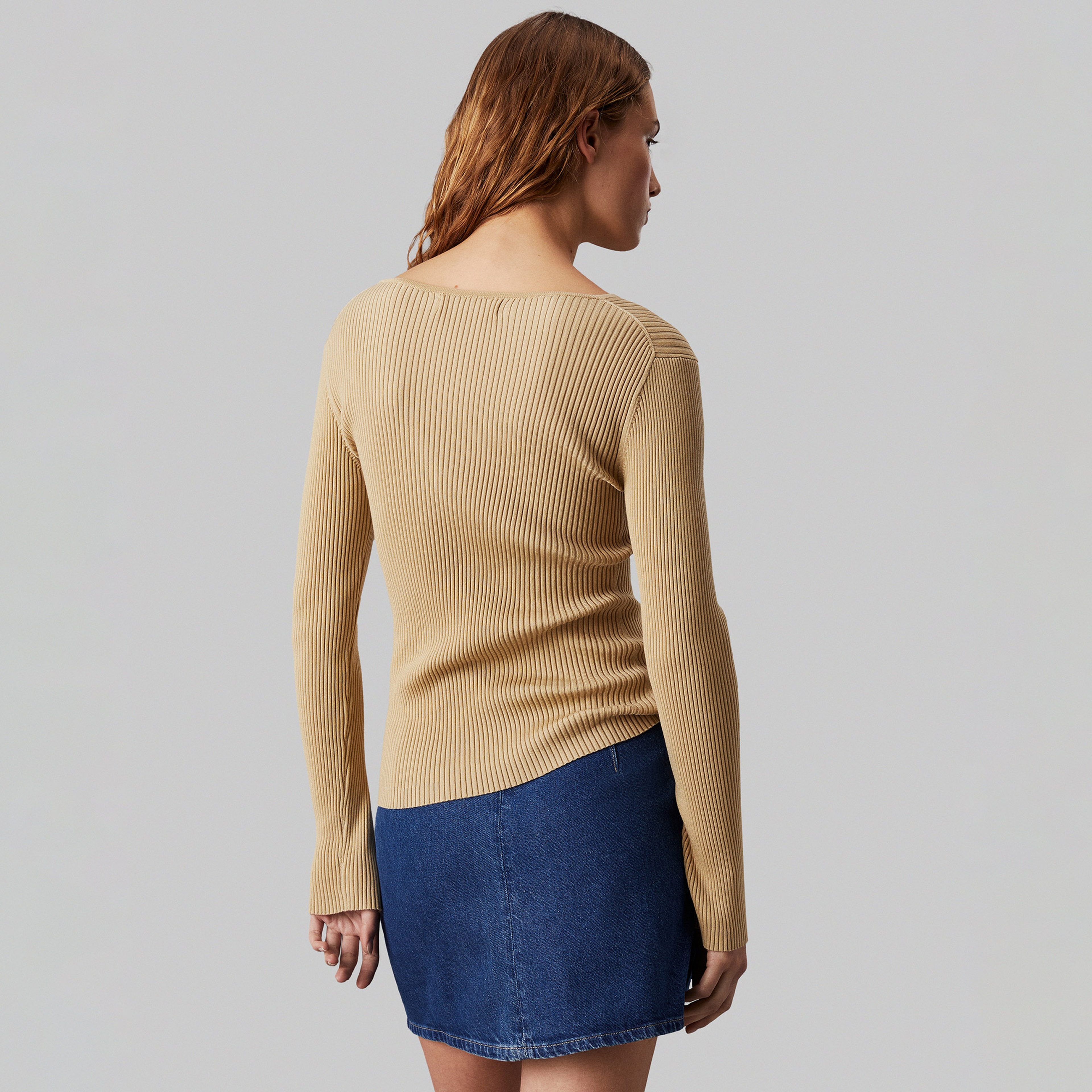 Calvin Klein Jeans Kadın Haki Triko