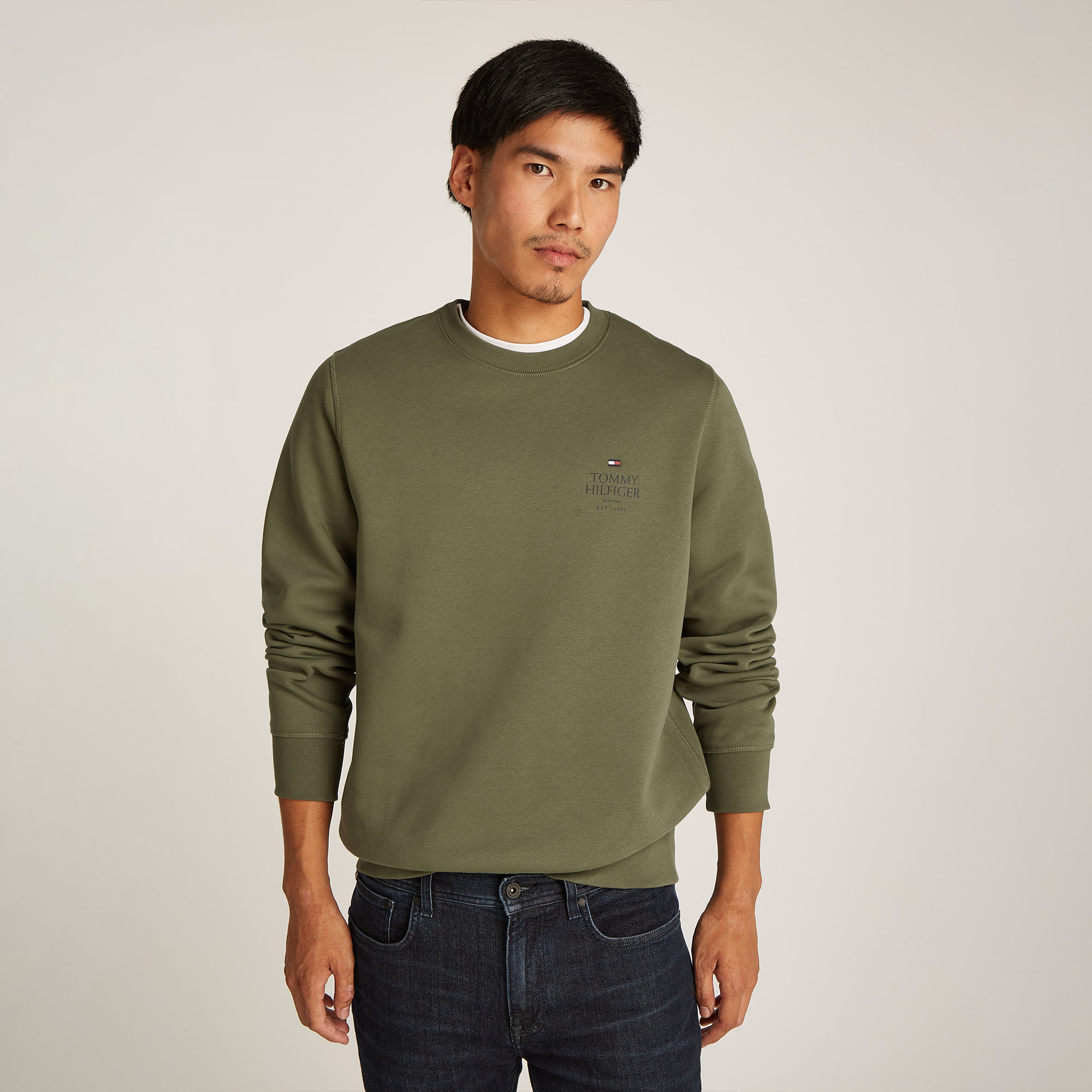Tommy Hilfiger Erkek Yeşil Sweatshirt