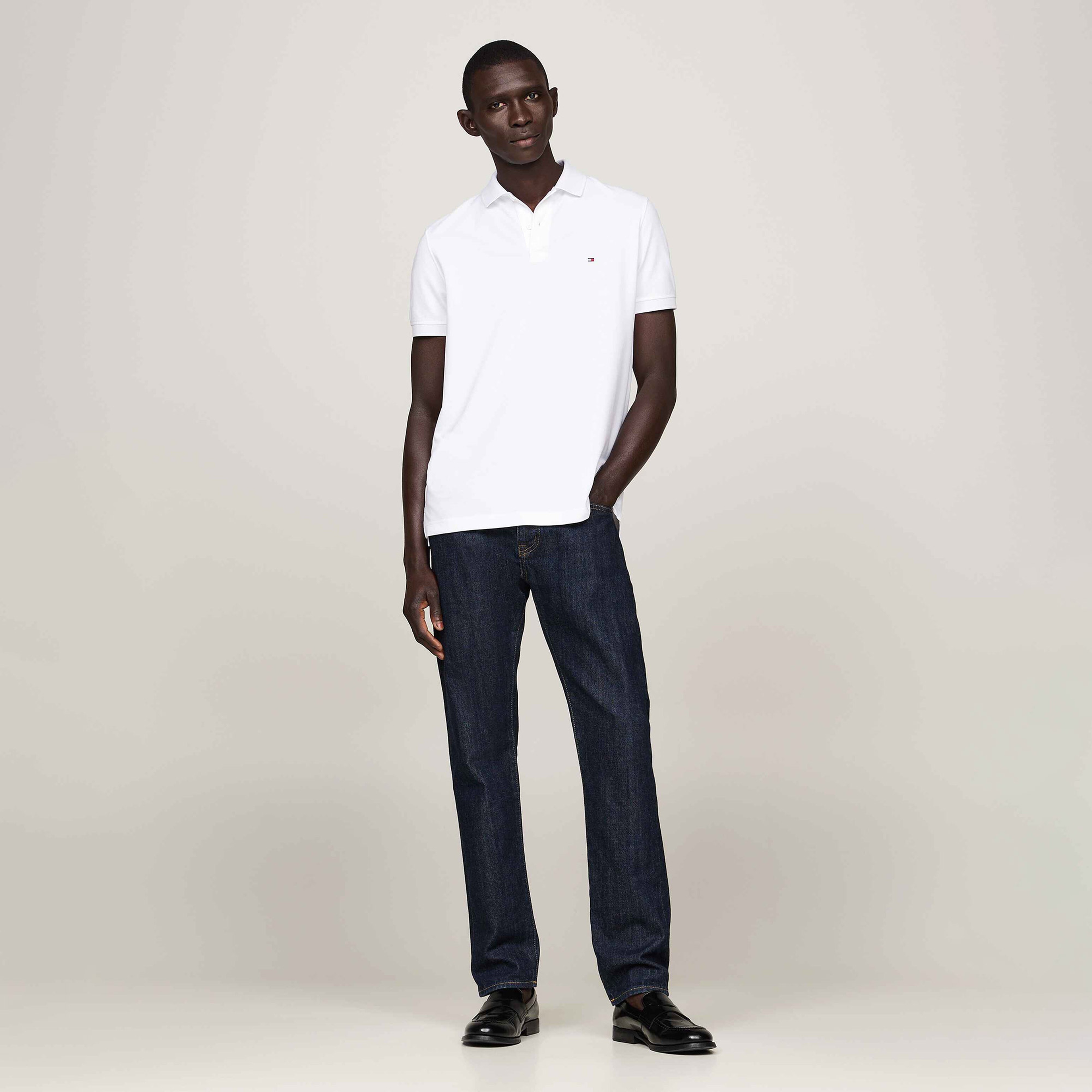 Tommy Hilfiger Erkek Beyaz Polo