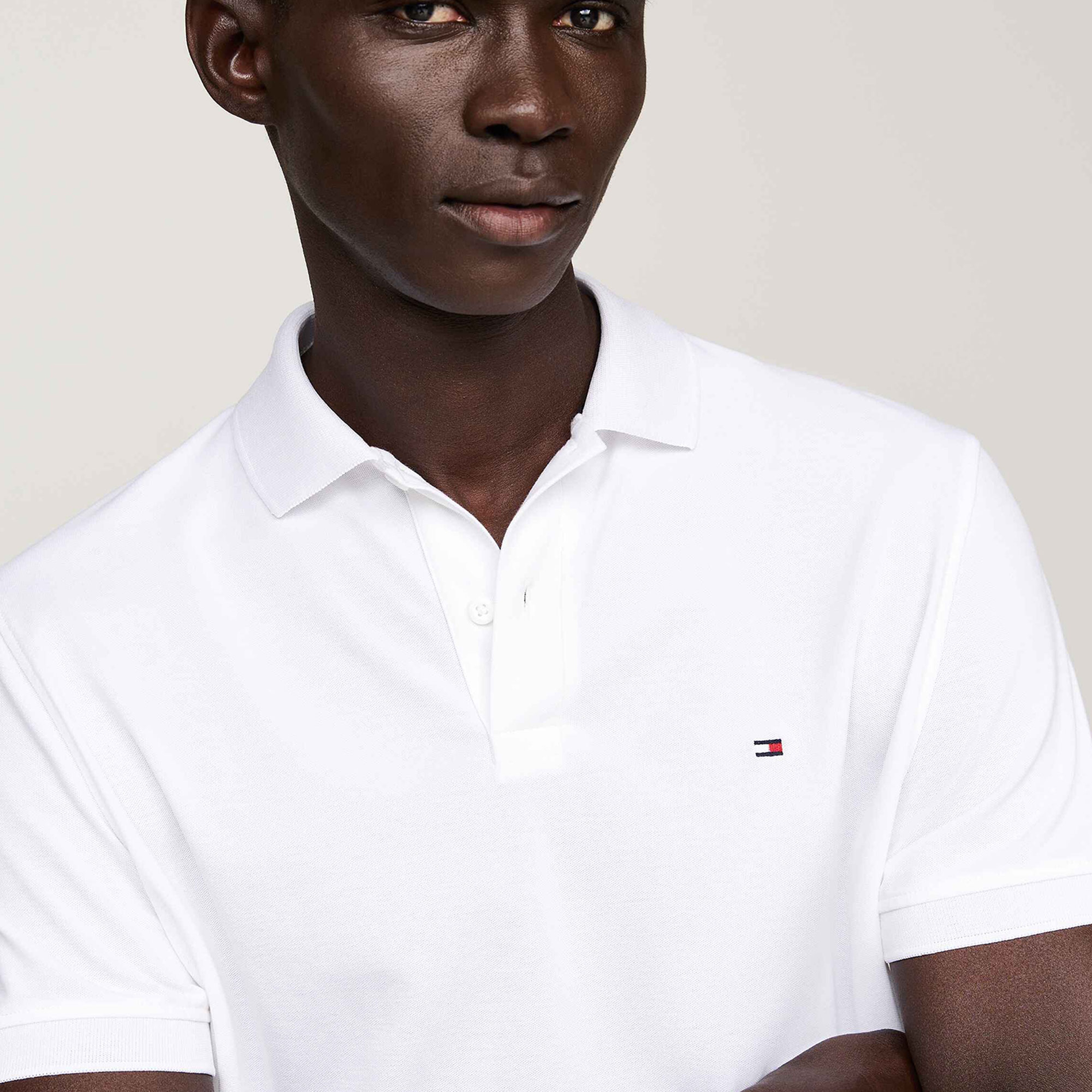 Tommy Hilfiger Erkek Beyaz Polo