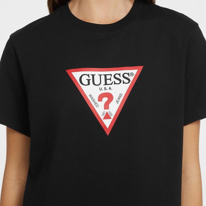 Guess Kadın Siyah T-Shirt