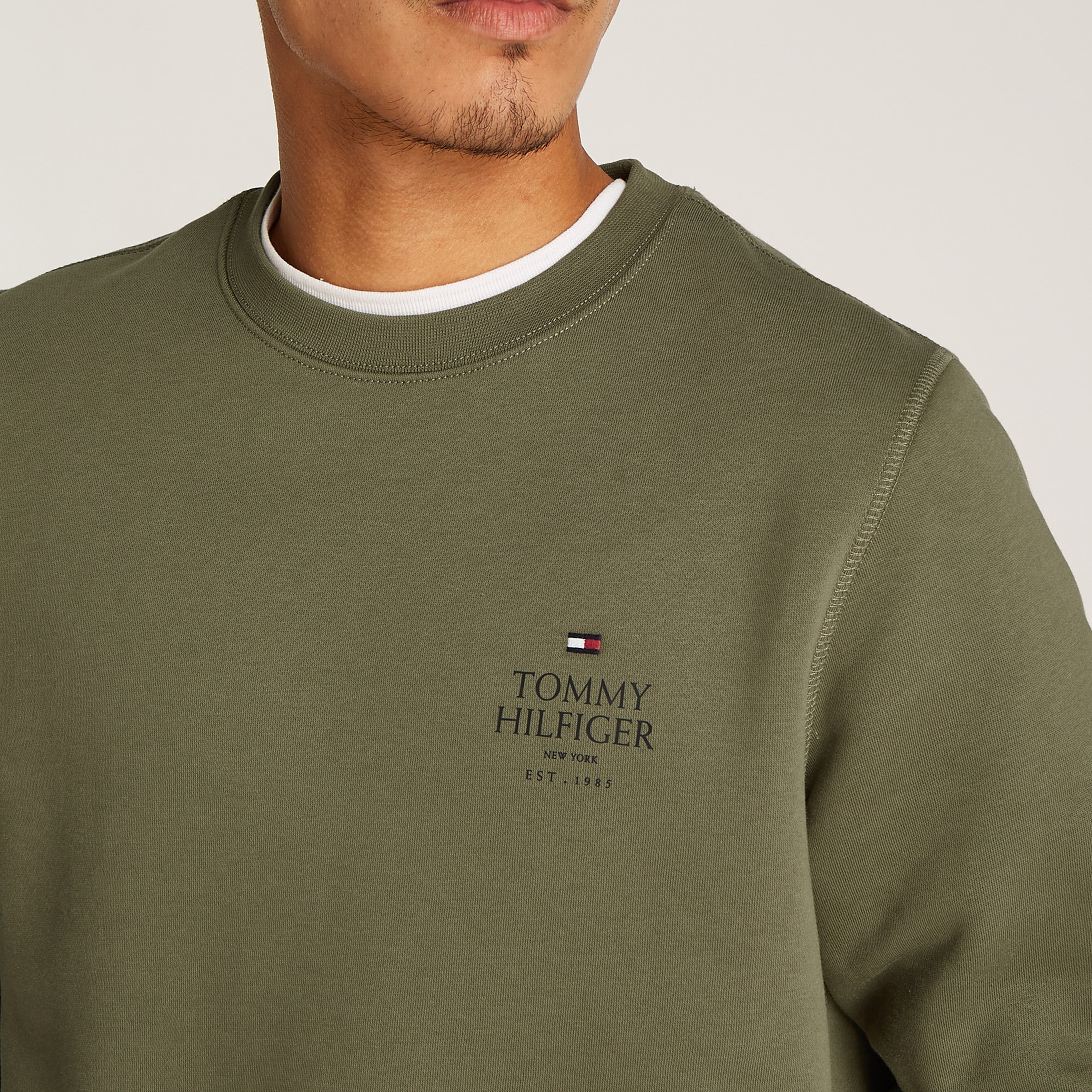 Tommy Hilfiger Erkek Yeşil Sweatshirt