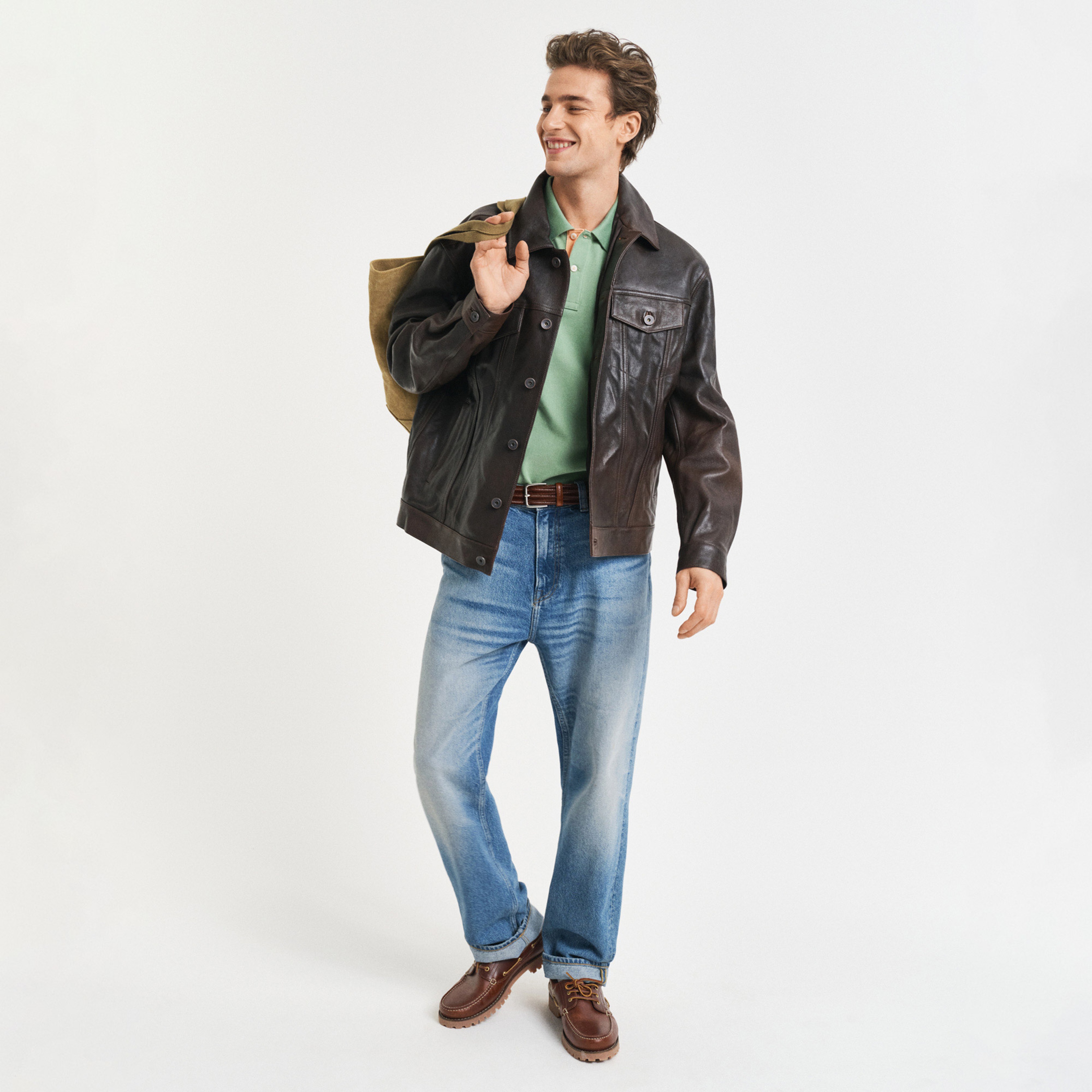 GANT Erkek Yeşil Regular Fit Polo