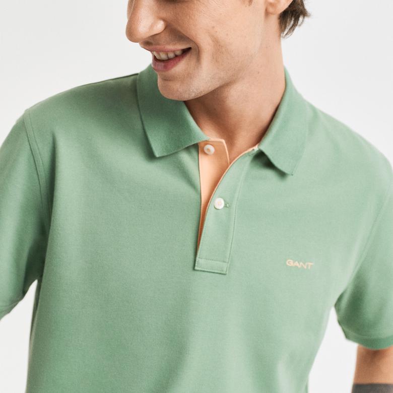 GANT Erkek Yeşil Regular Fit Polo