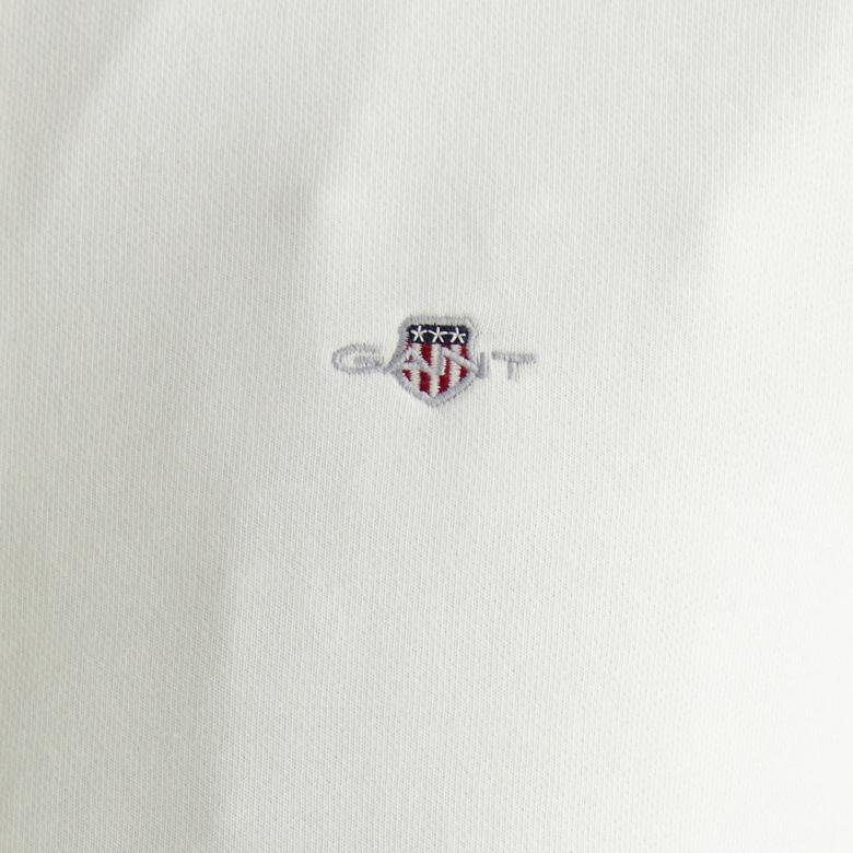 GANT Erkek Beyaz Regular Fit Fermuarlı Sweatshirt