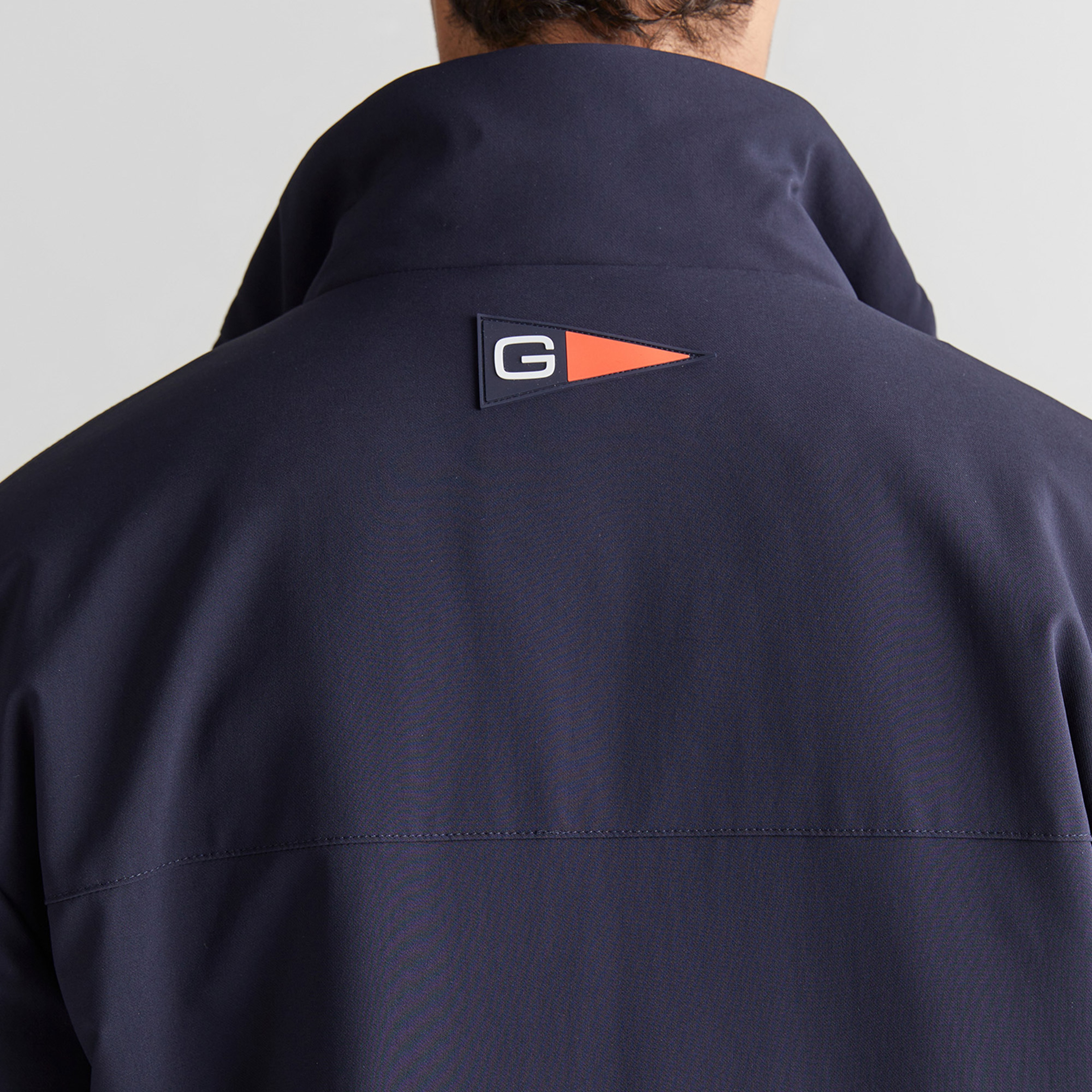 GANT Erkek Krem Regular Fit Dik Yaka Renk Bloklu Ceket