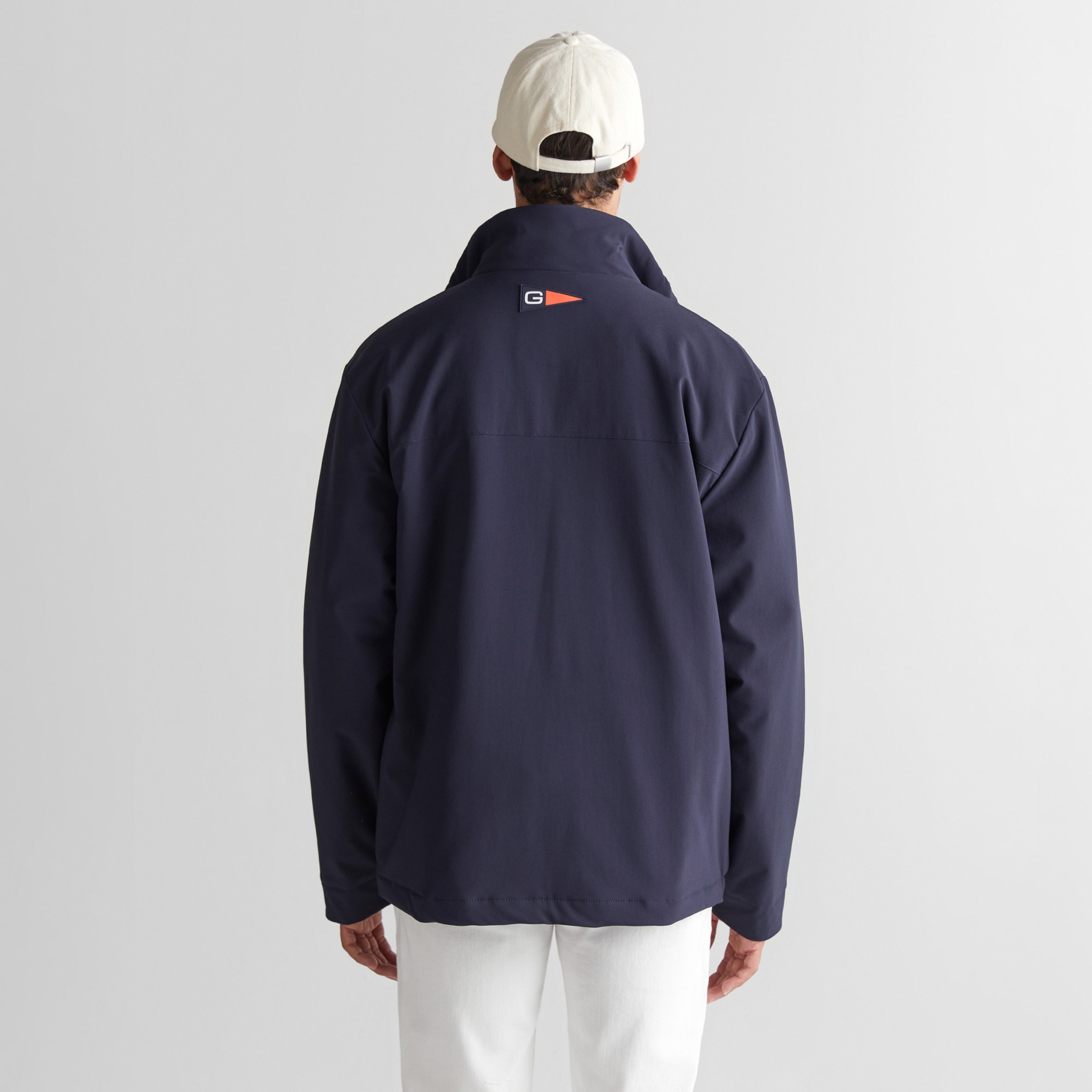 GANT Erkek Krem Regular Fit Dik Yaka Renk Bloklu Ceket