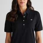 GANT Kadın Siyah Regular Fit Polo Yaka Elbise
