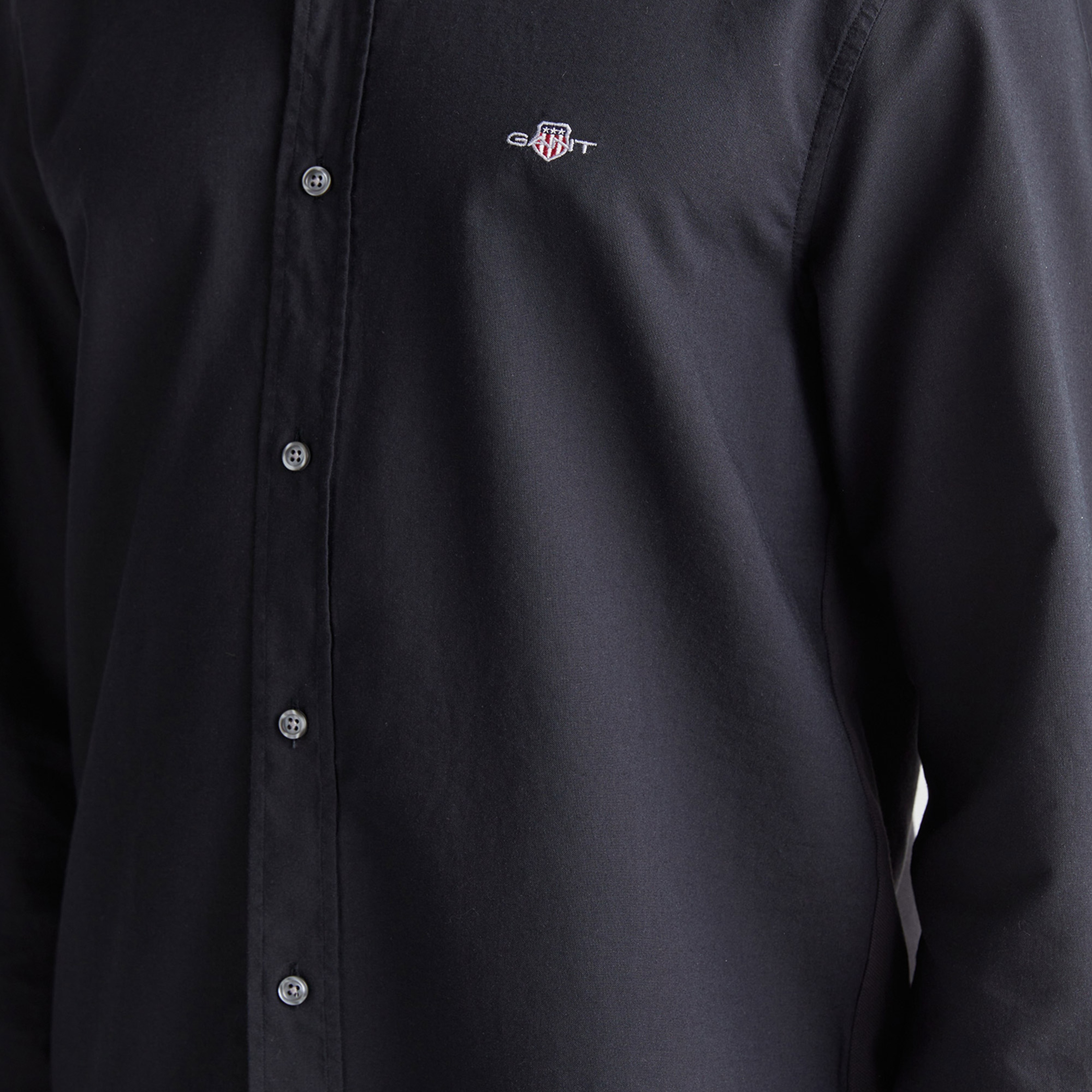 GANT Erkek Siyah Düğmeli Yaka Gömlek