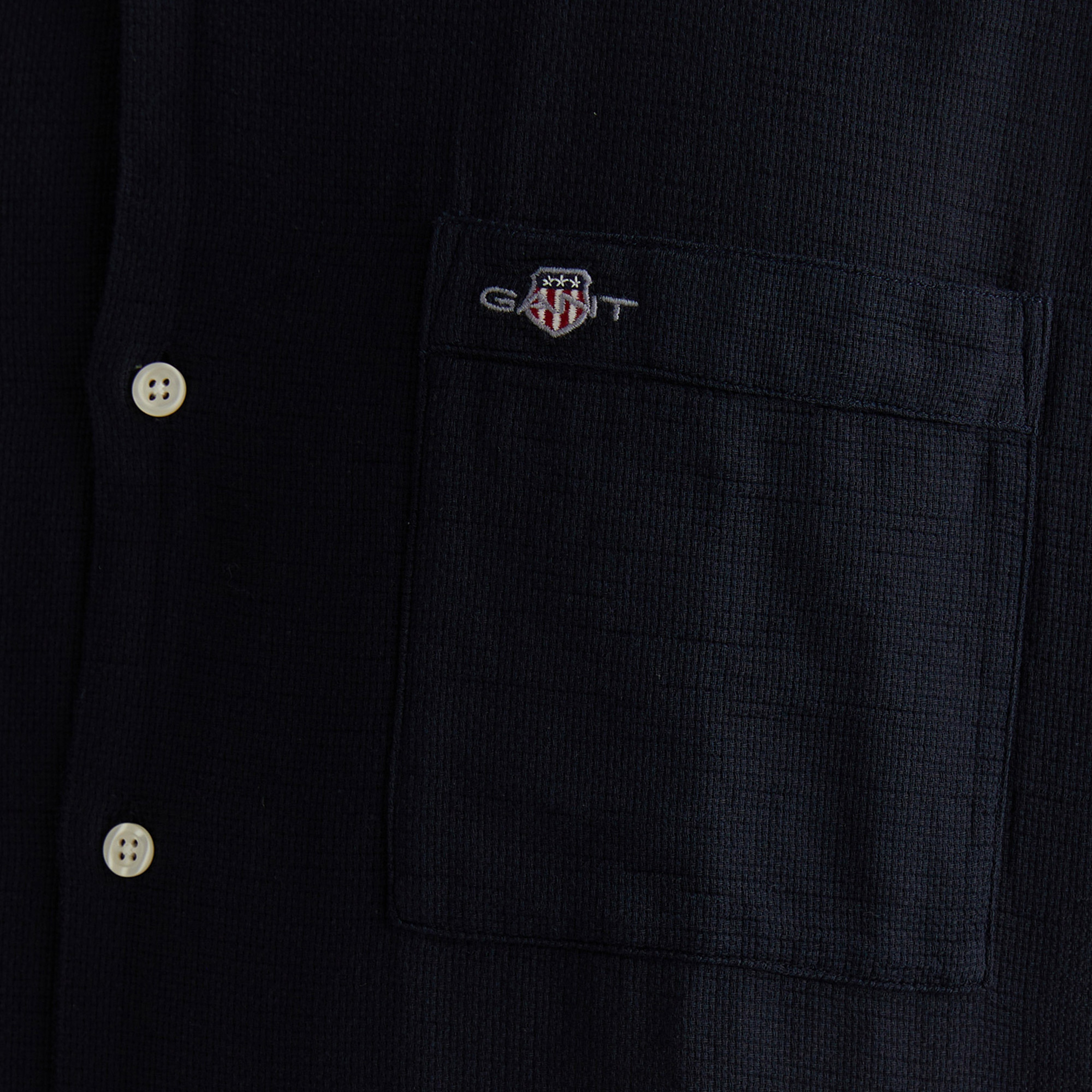 GANT Erkek Siyah Regular Fit Gömlek Yaka Gömlek