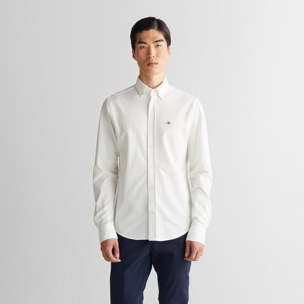 GANT Erkek Krem Regular Fit Gömlek Yaka Gömlek