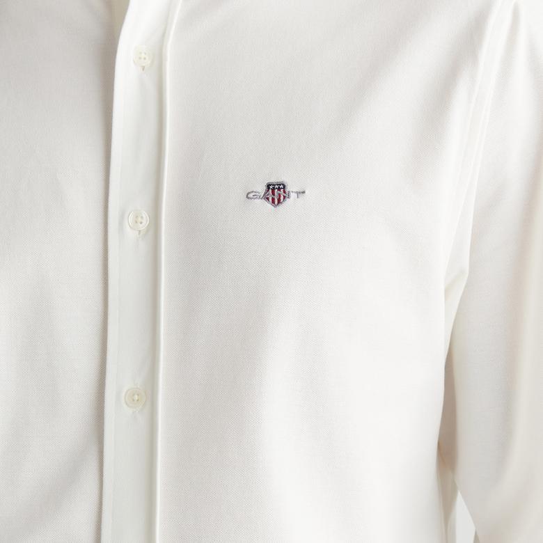 GANT Erkek Krem Regular Fit Gömlek Yaka Gömlek