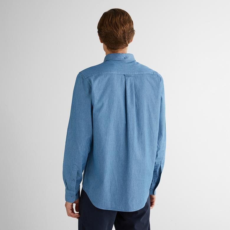 GANT Erkek Mavi Regular Fit Düğmeli Yaka Gömlek