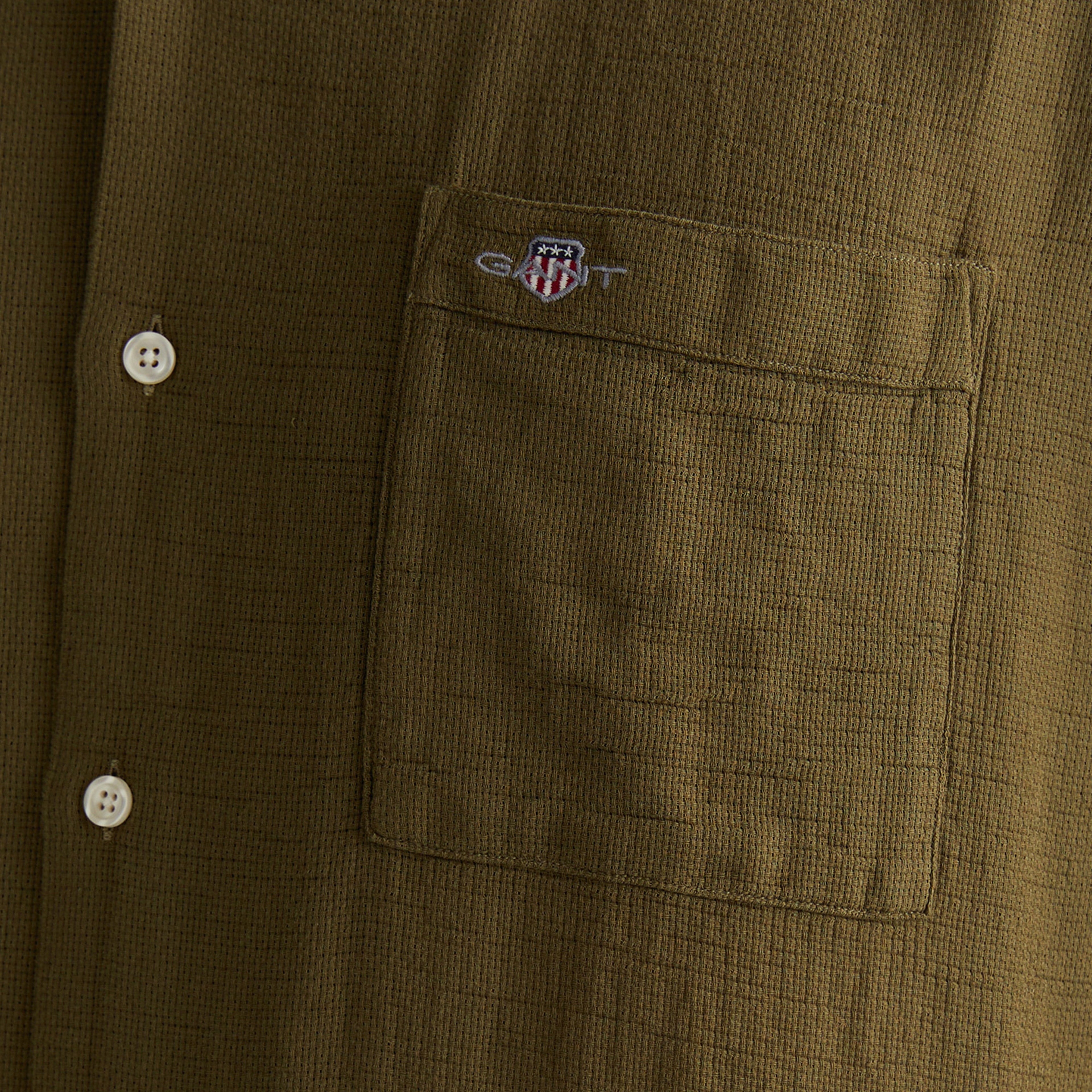 GANT Erkek Yeşil Regular Fit Gömlek Yaka Gömlek