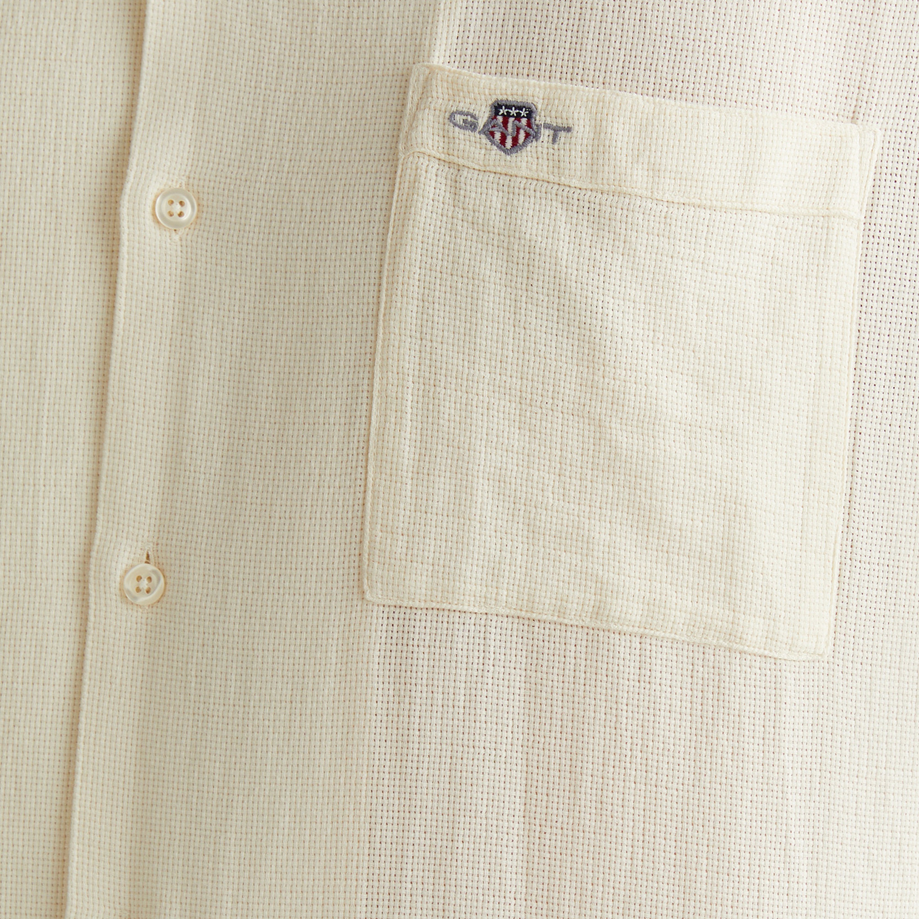 GANT Erkek Krem Regular Fit Klasik Yaka Gömlek