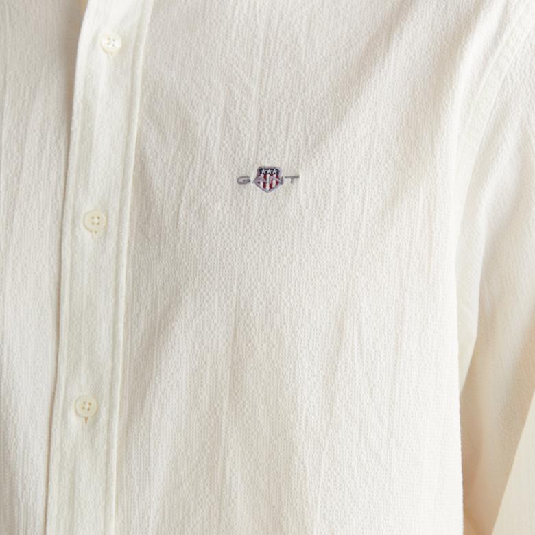 GANT Erkek Krem Regular Fit Gömlek Yaka Gömlek