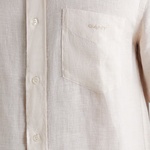 GANT Erkek Bej Regular Fit Klasik Yaka Keten Gömlek