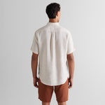 GANT Erkek Bej Regular Fit Klasik Yaka Keten Gömlek