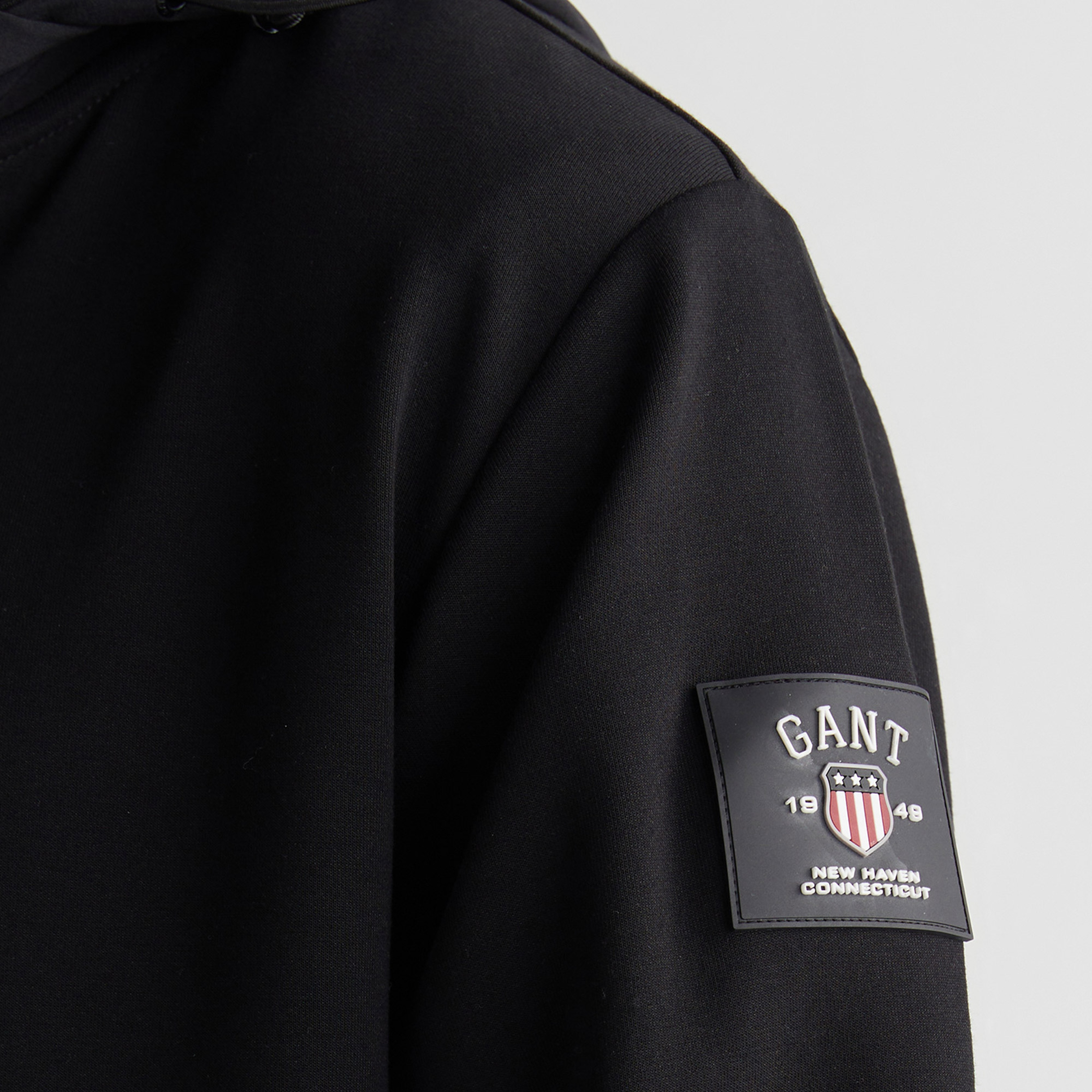 Gant Erkek Siyah Regular Fit Kapüşonlu Sweatshirt