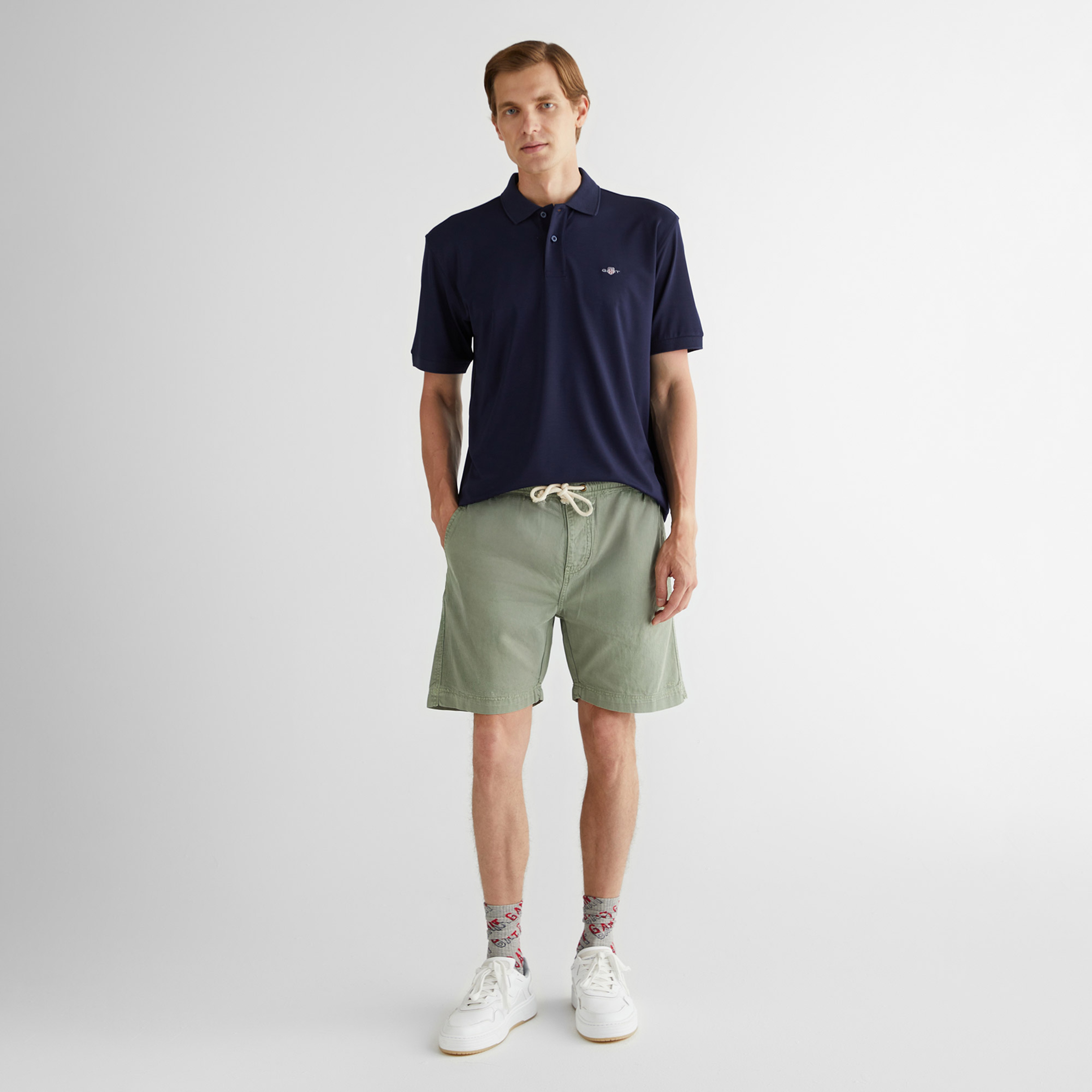 GANT Erkek Lacivert Relaxed Fit Polo